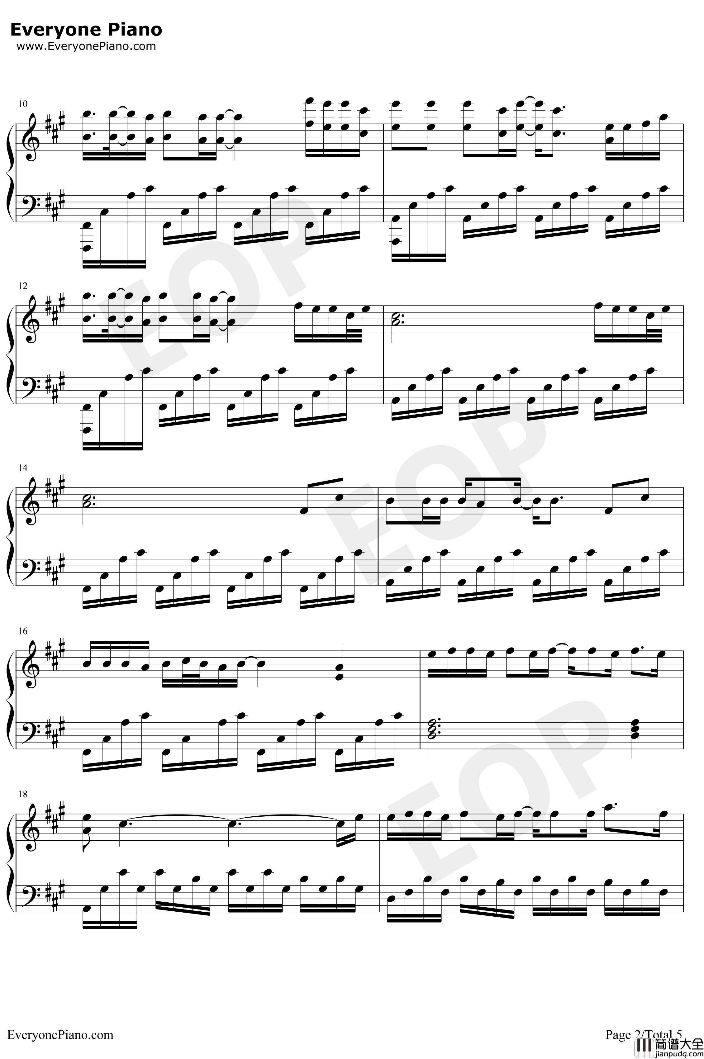 生如夏花钢琴谱_朴树_我不是药神宣传主题曲