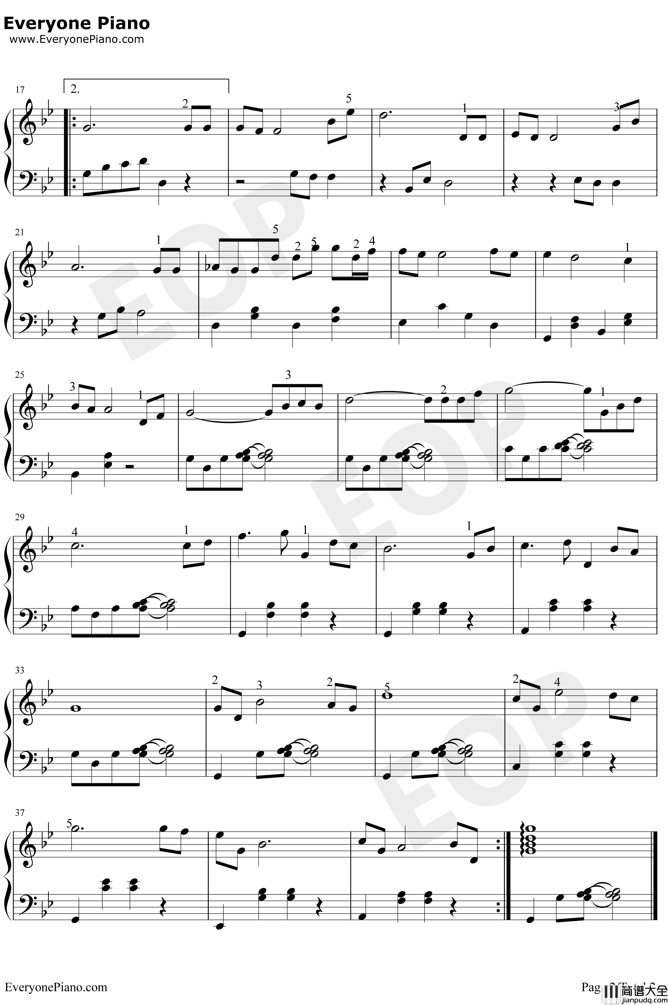 千愁记旧情钢琴谱_罗文_射雕英雄传之华山论剑插曲