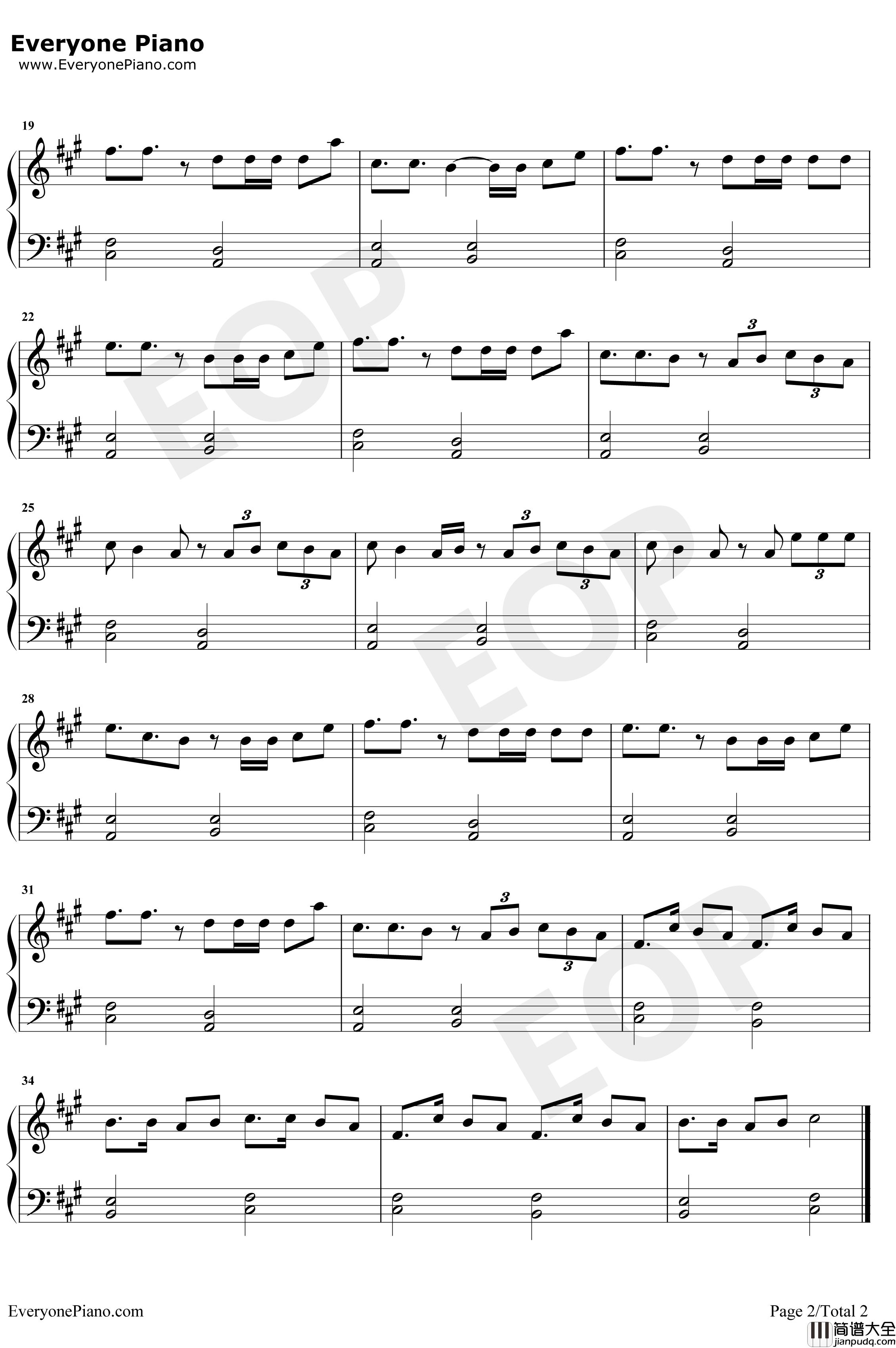 La_Cintura钢琴谱_AlvaroSoler