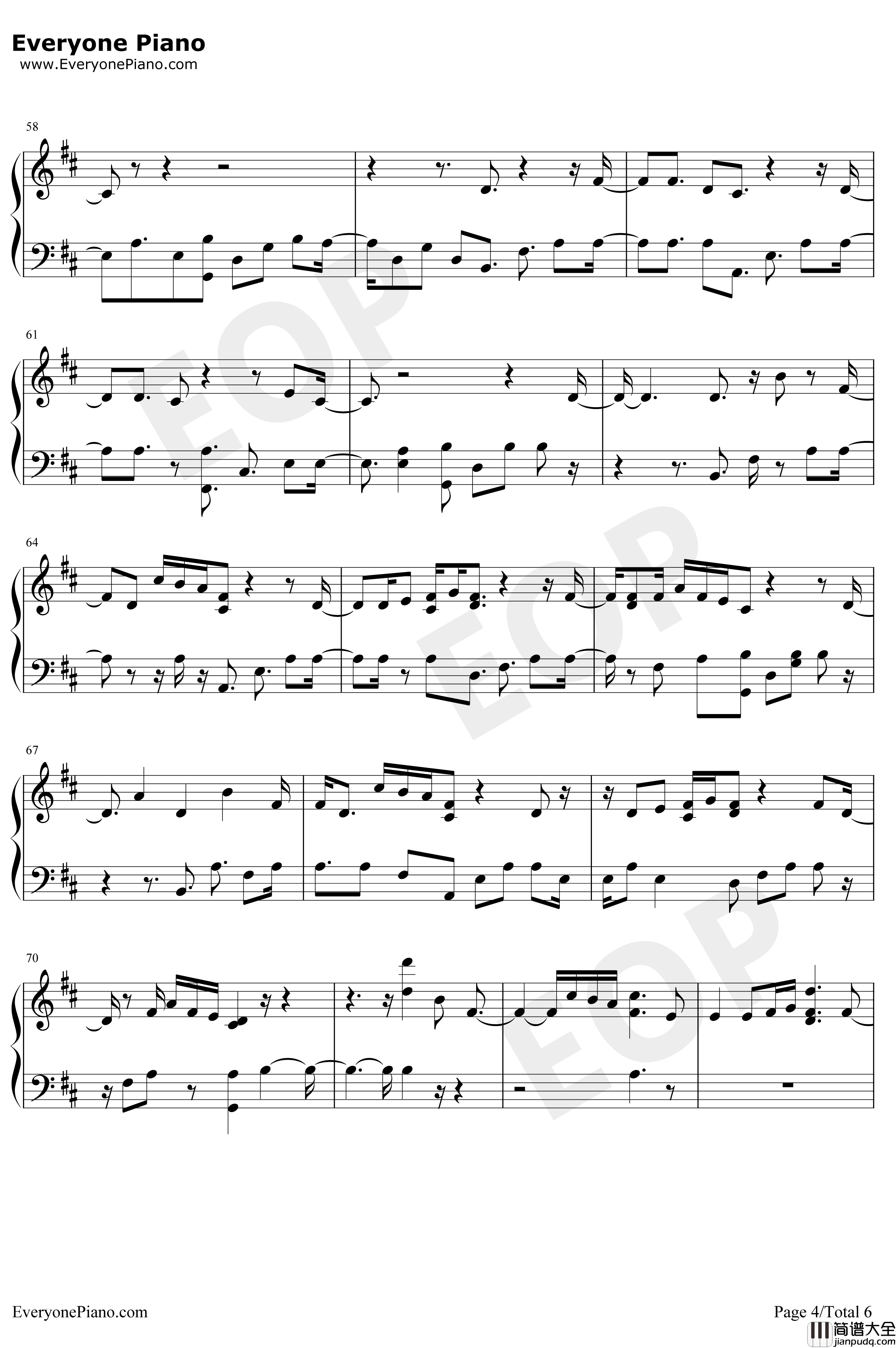 Solo钢琴谱_CleanBandit