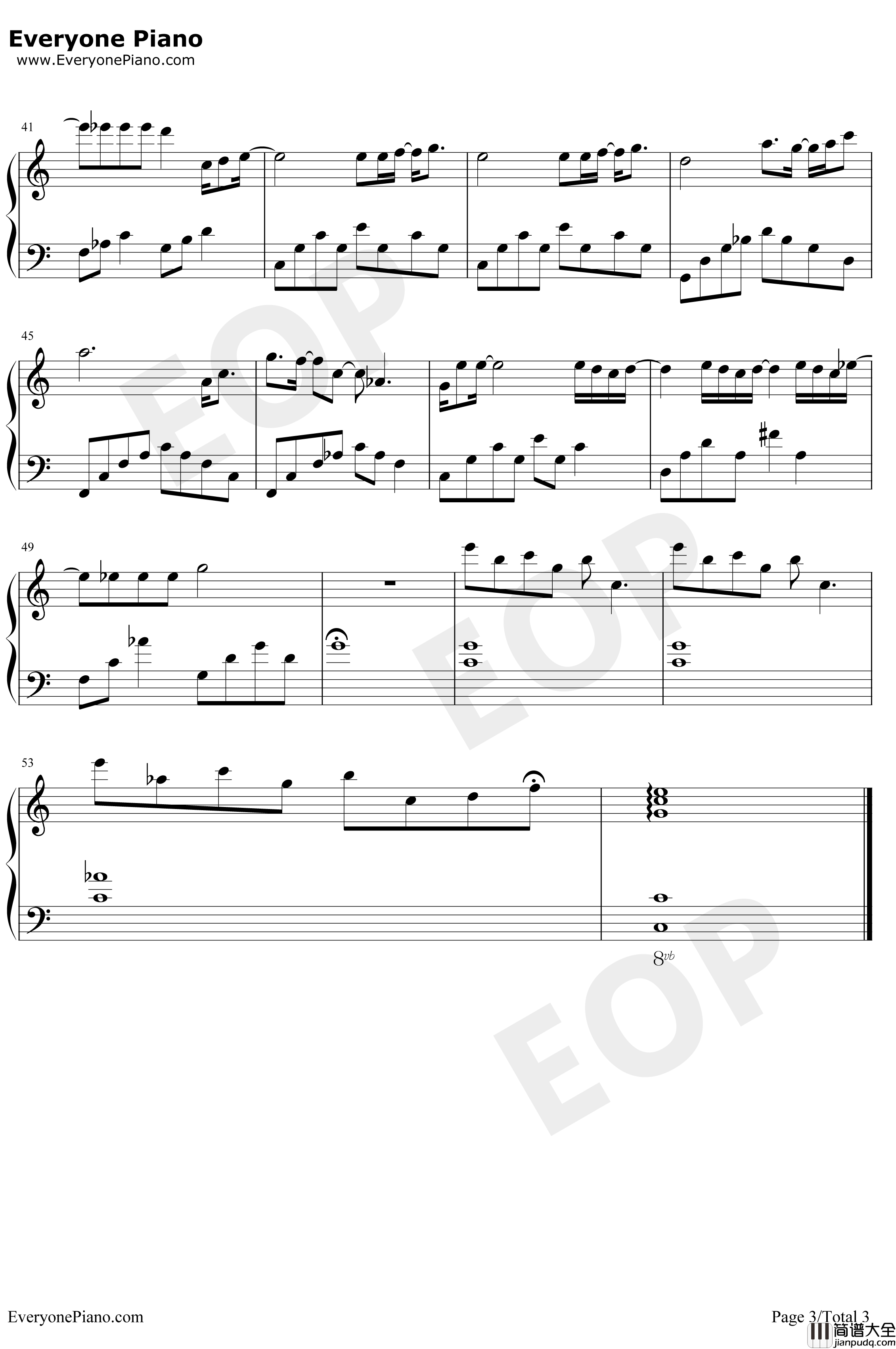 别让我走远钢琴谱_林宥嘉_我们与恶的距离主题曲