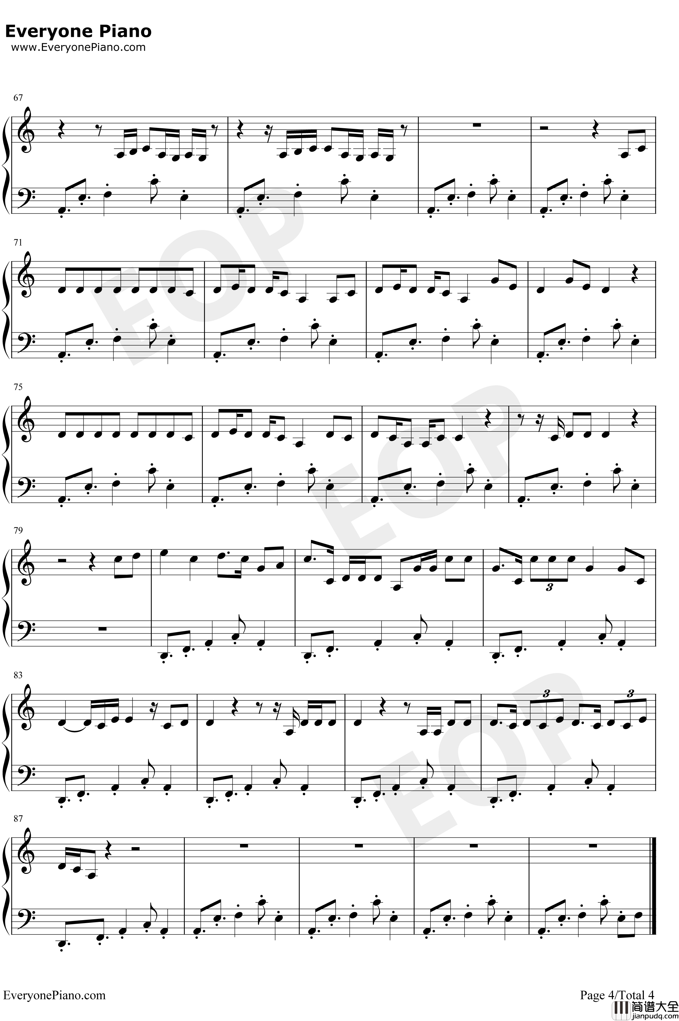 Almost_Love钢琴谱_SabrinaCarpenter