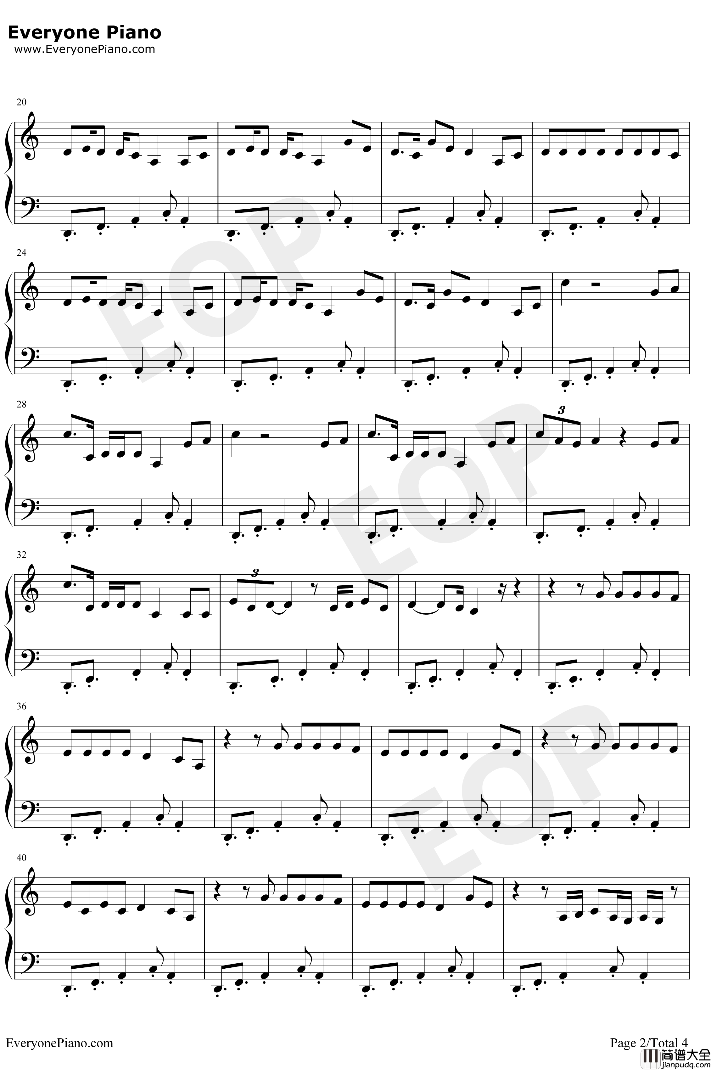 Almost_Love钢琴谱_SabrinaCarpenter