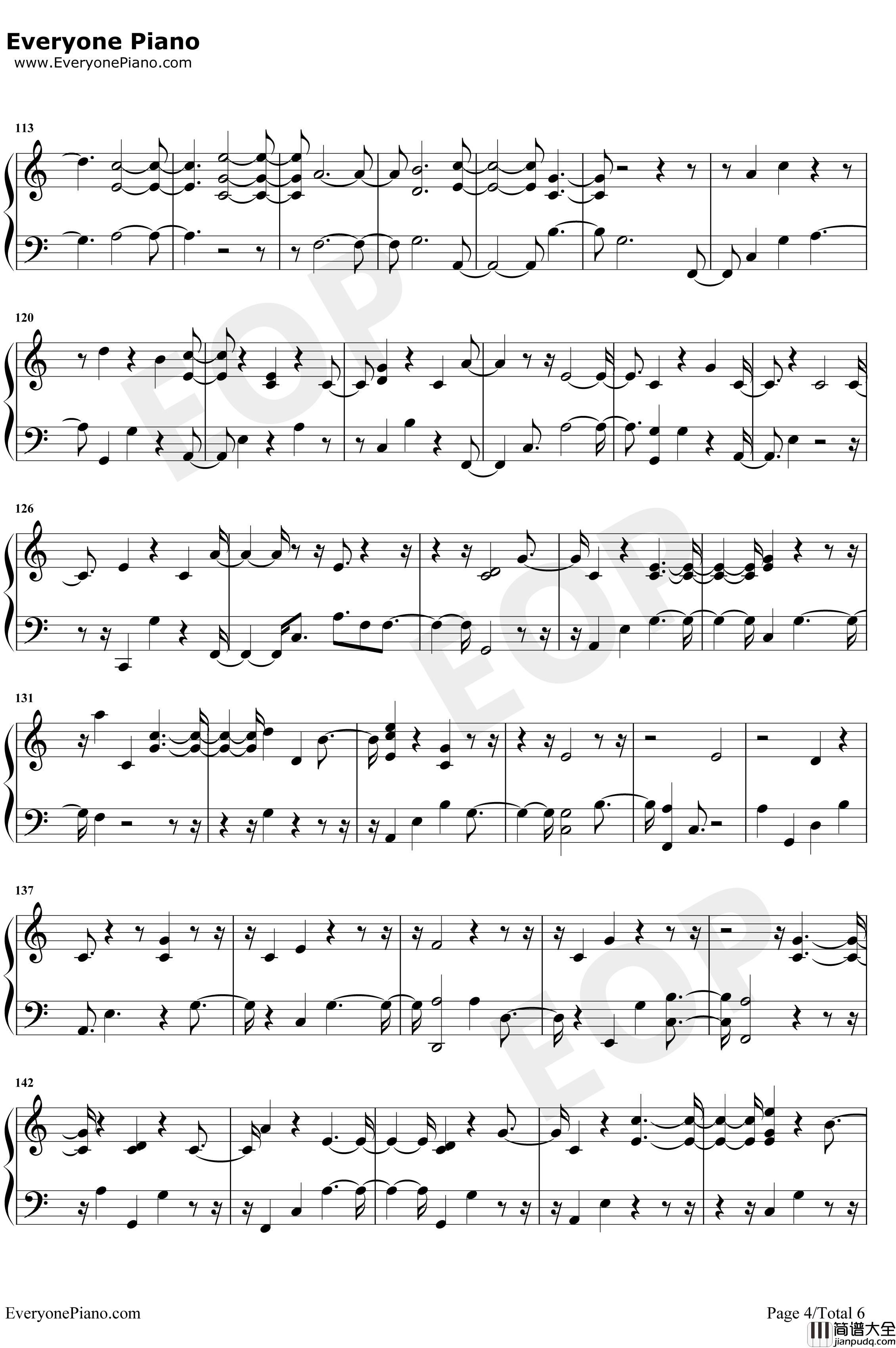 No_Brainer钢琴谱_DJKhaledJustinBieber