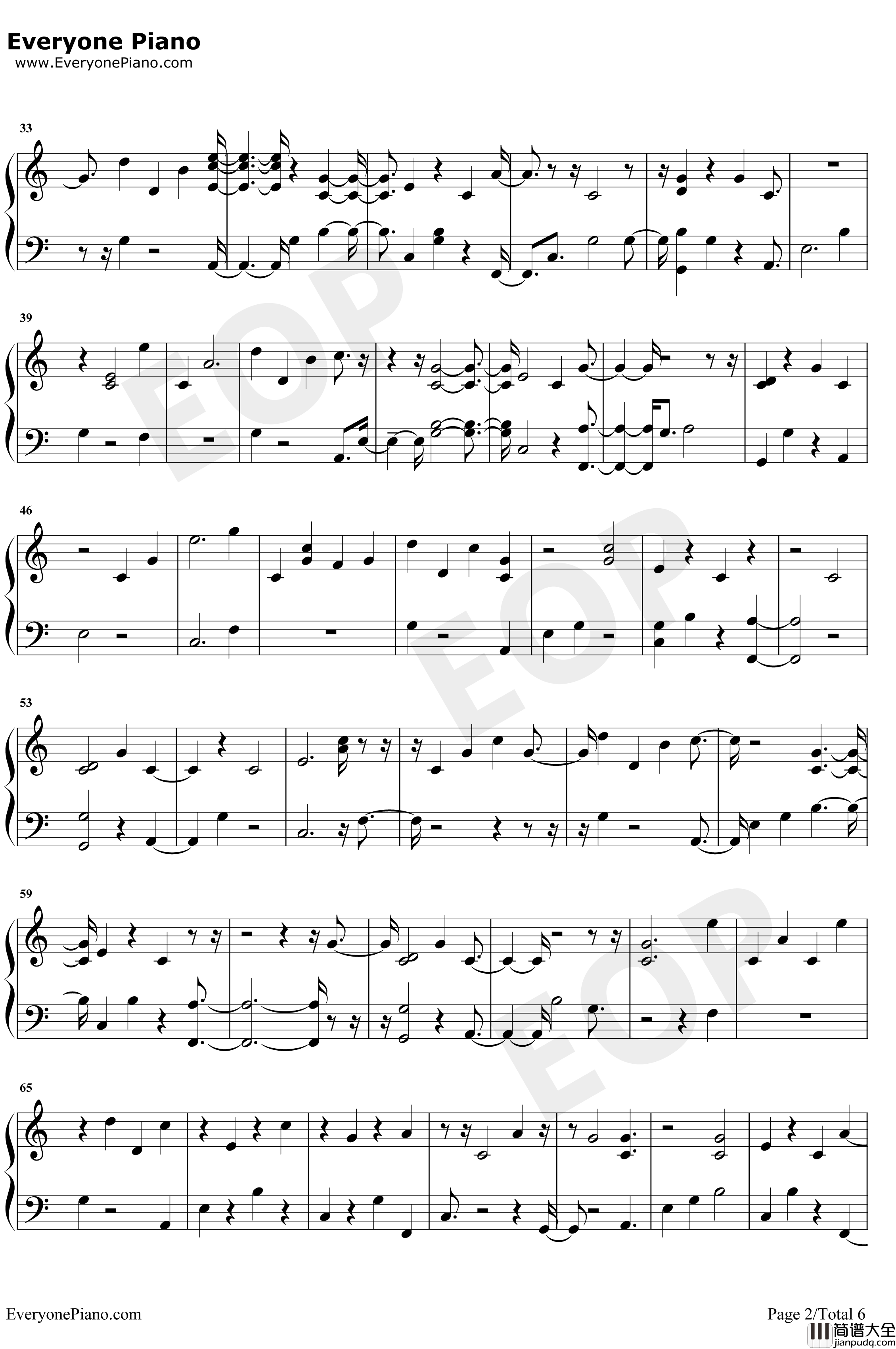 No_Brainer钢琴谱_DJKhaledJustinBieber