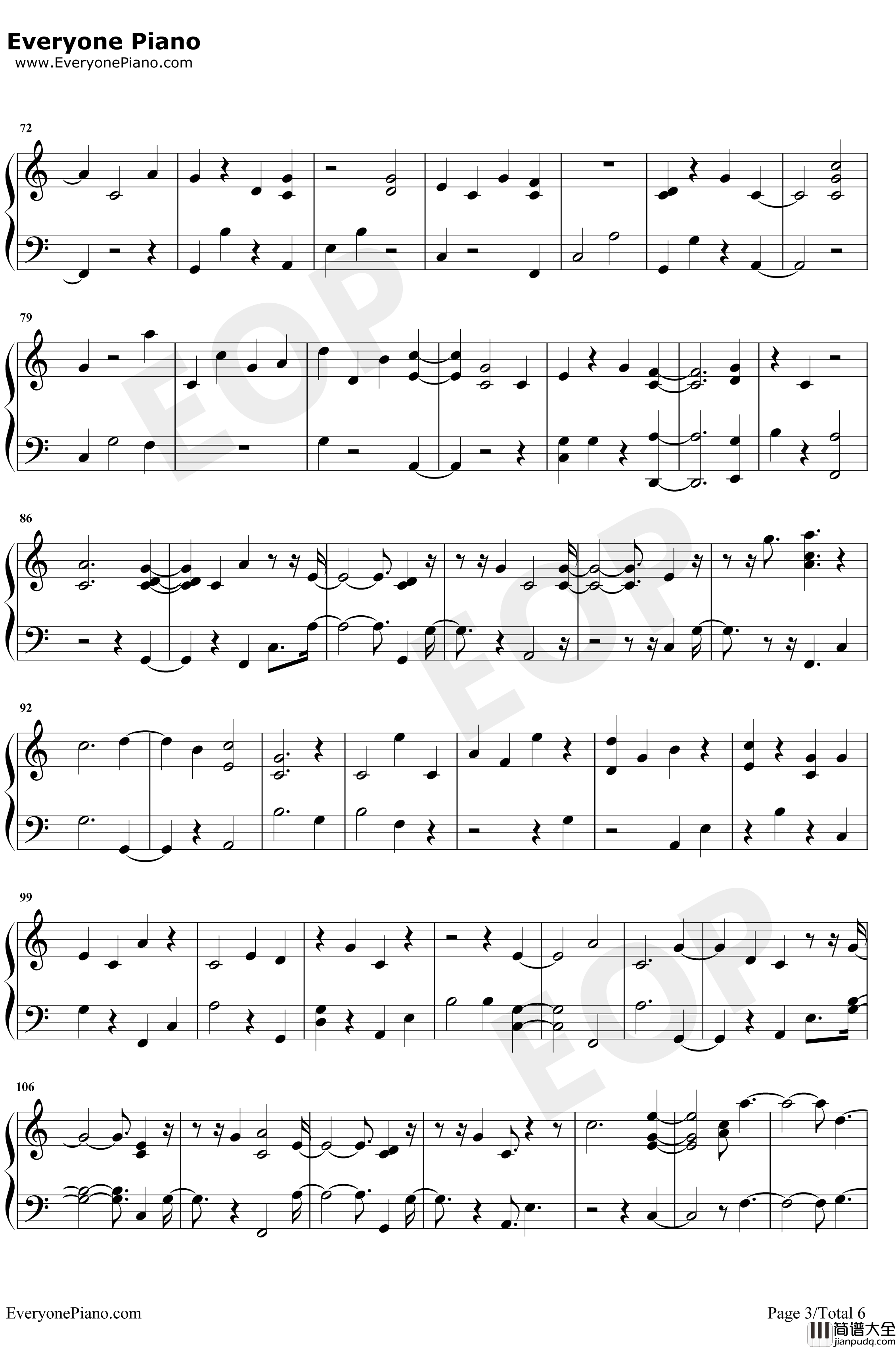 No_Brainer钢琴谱_DJKhaledJustinBieber