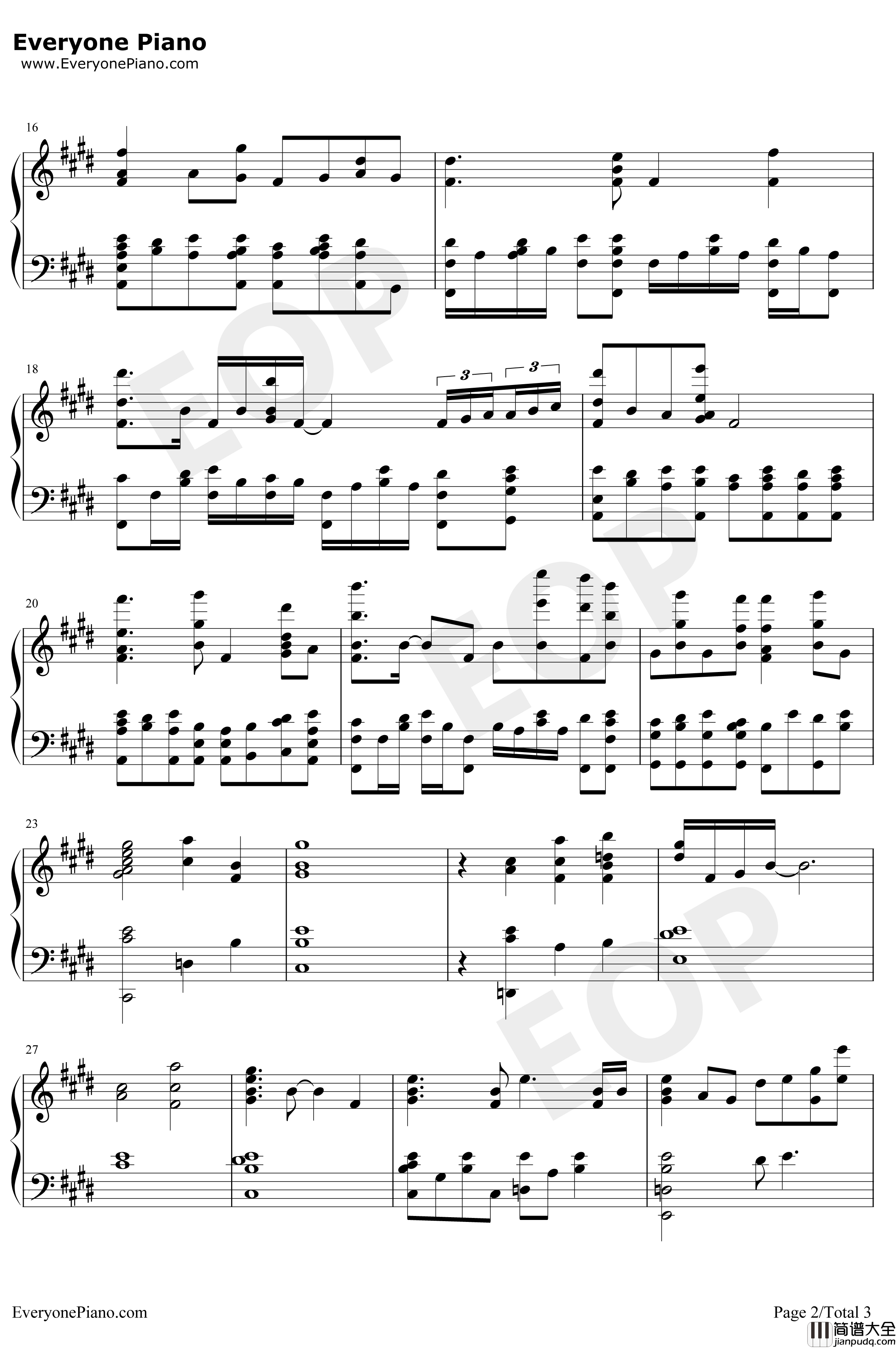 手つかずの感情钢琴谱_中山真斗_好听版