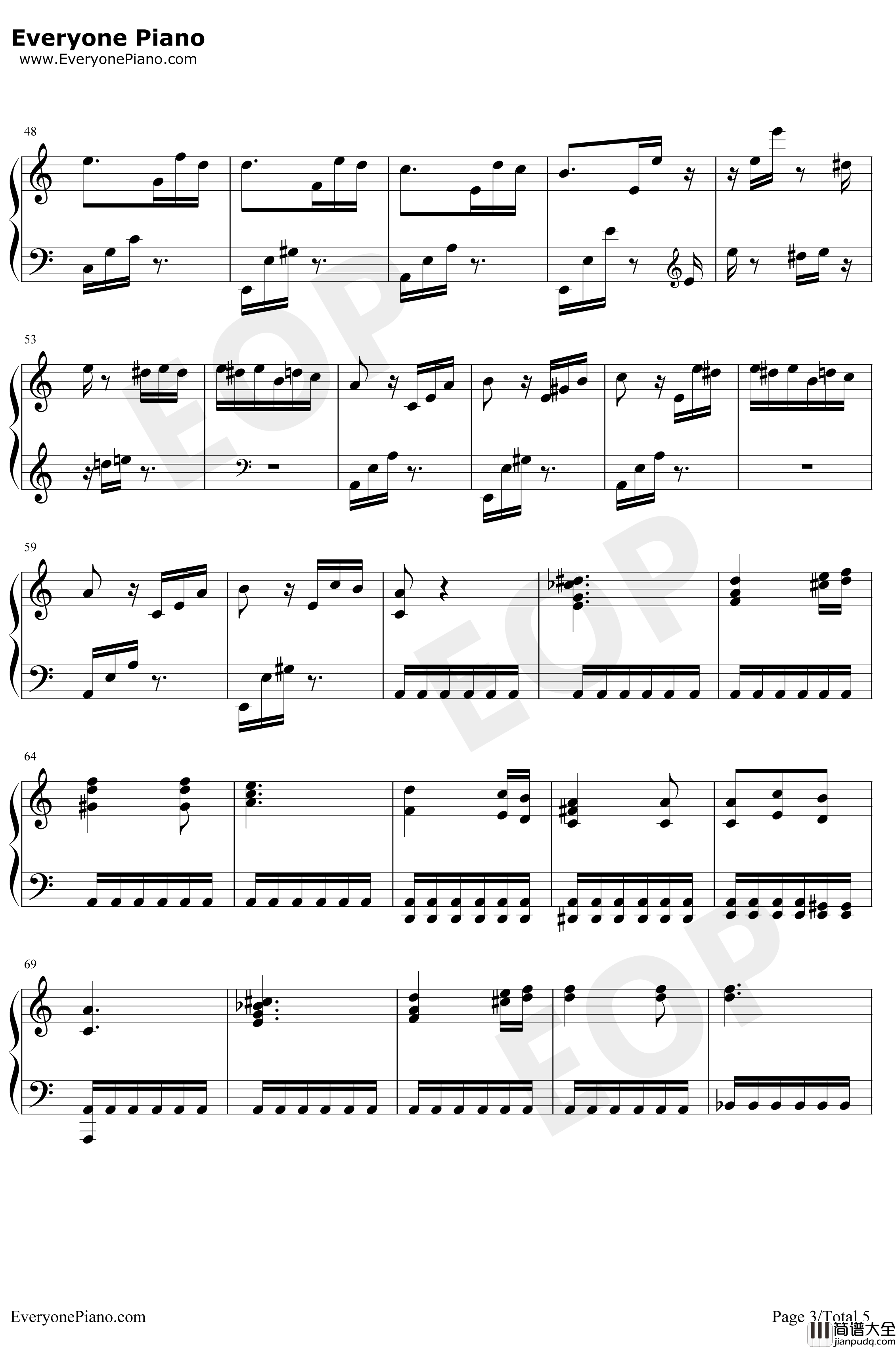 献给爱丽丝钢琴谱_贝多芬_致爱丽丝（fürElise）