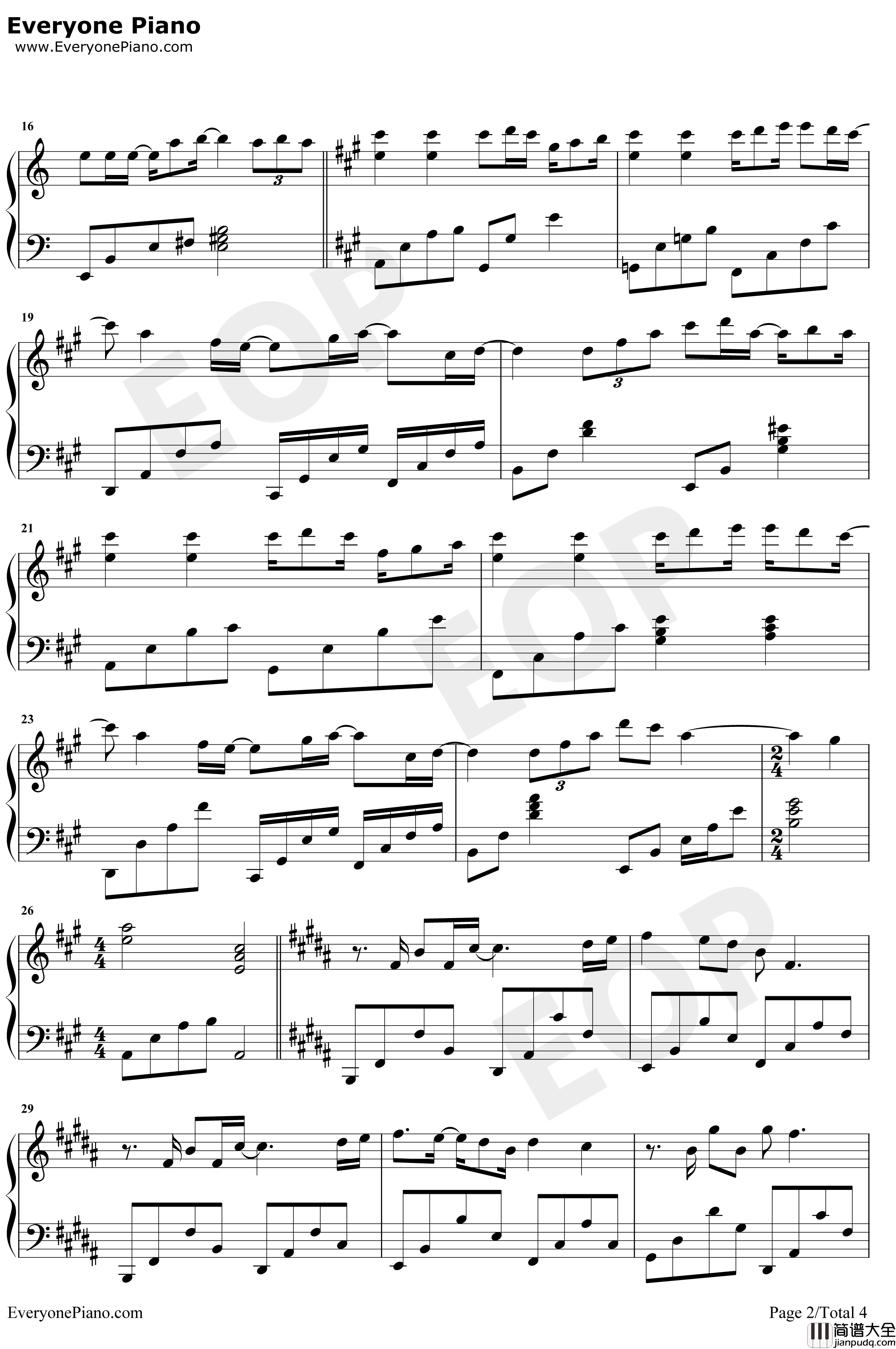 等得起钢琴谱_叶炫清_炮灰攻略主题曲