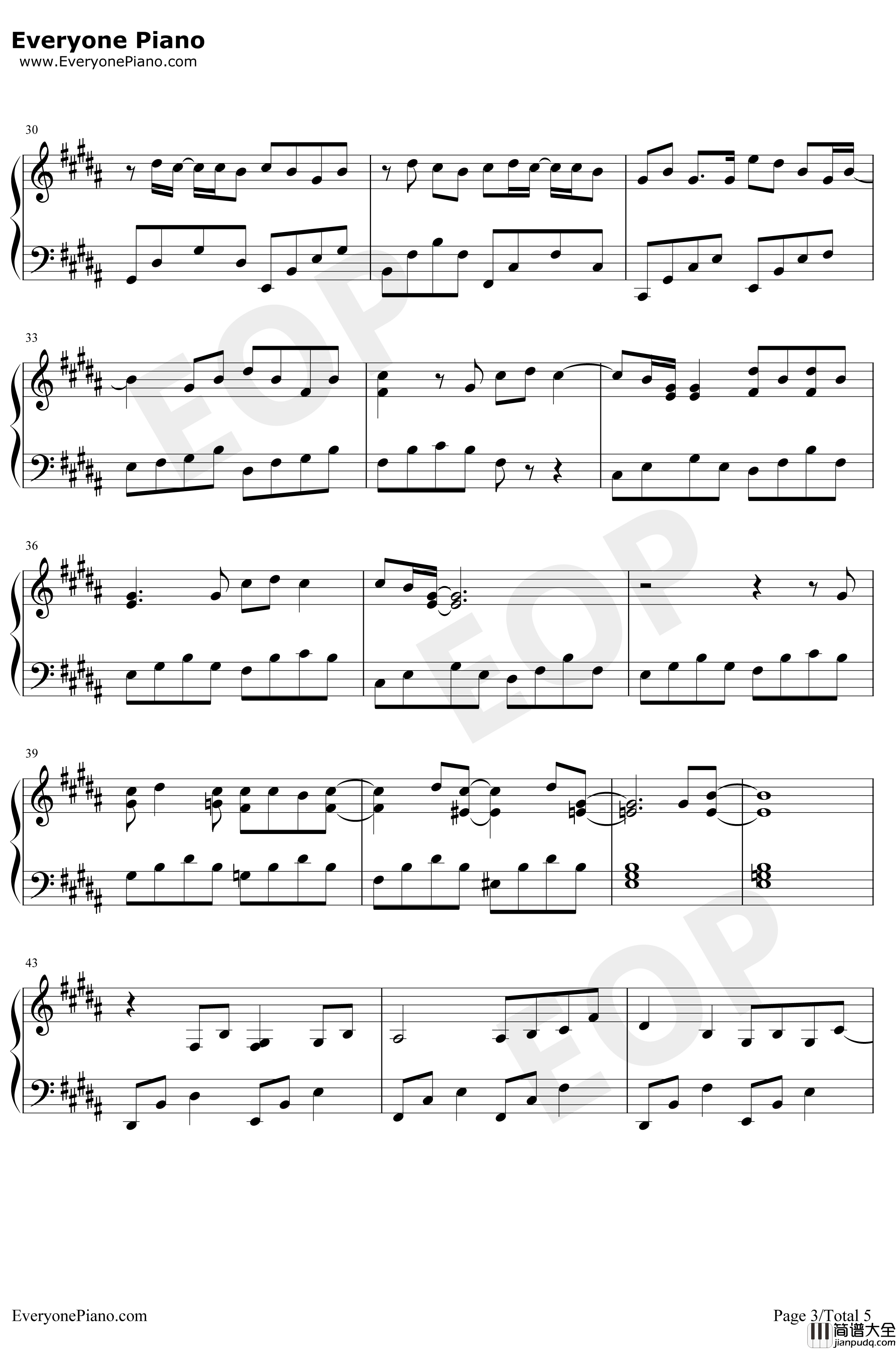 Vanilla_Twilight钢琴谱_OwlCity