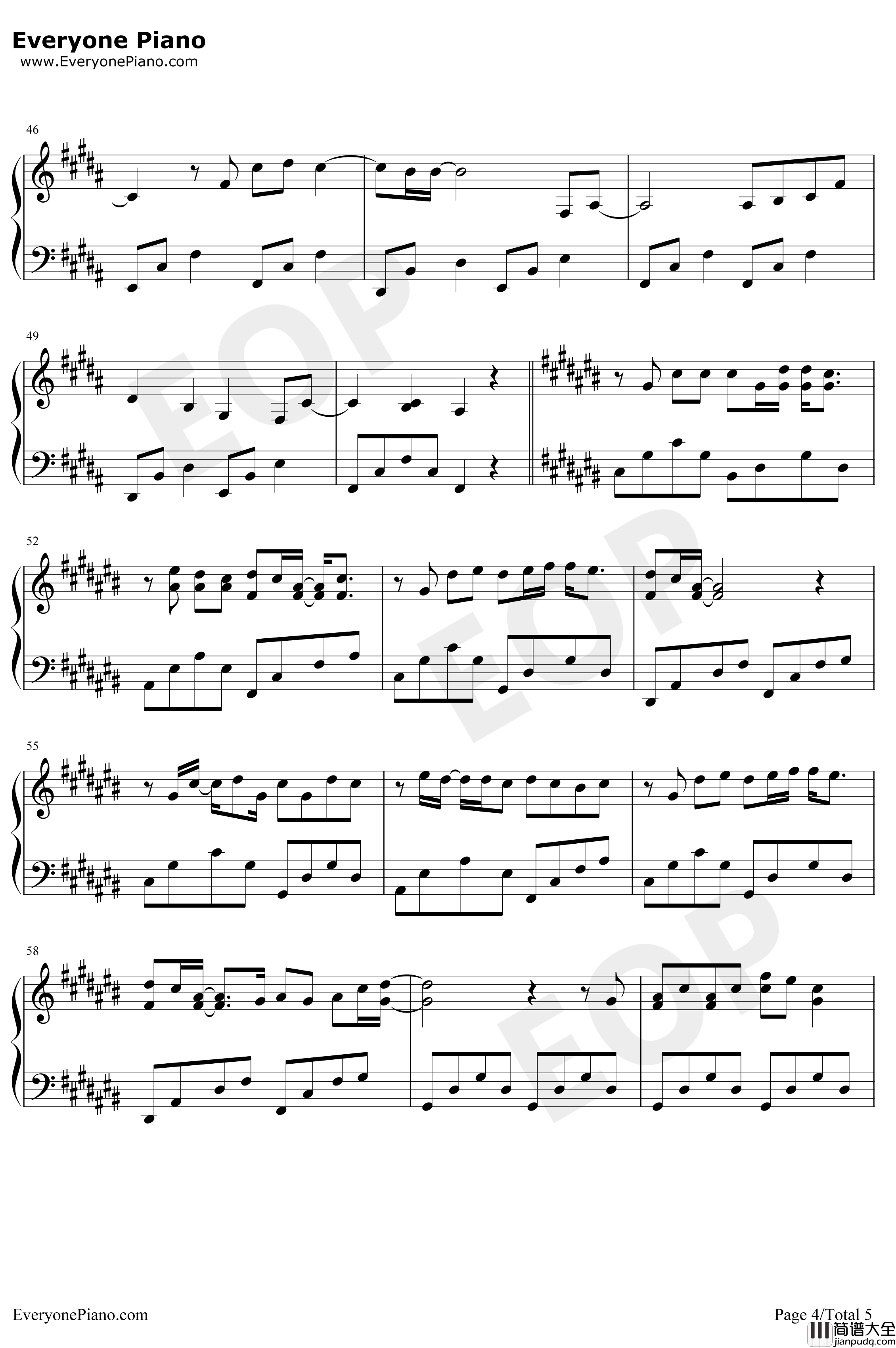 Vanilla_Twilight钢琴谱_OwlCity