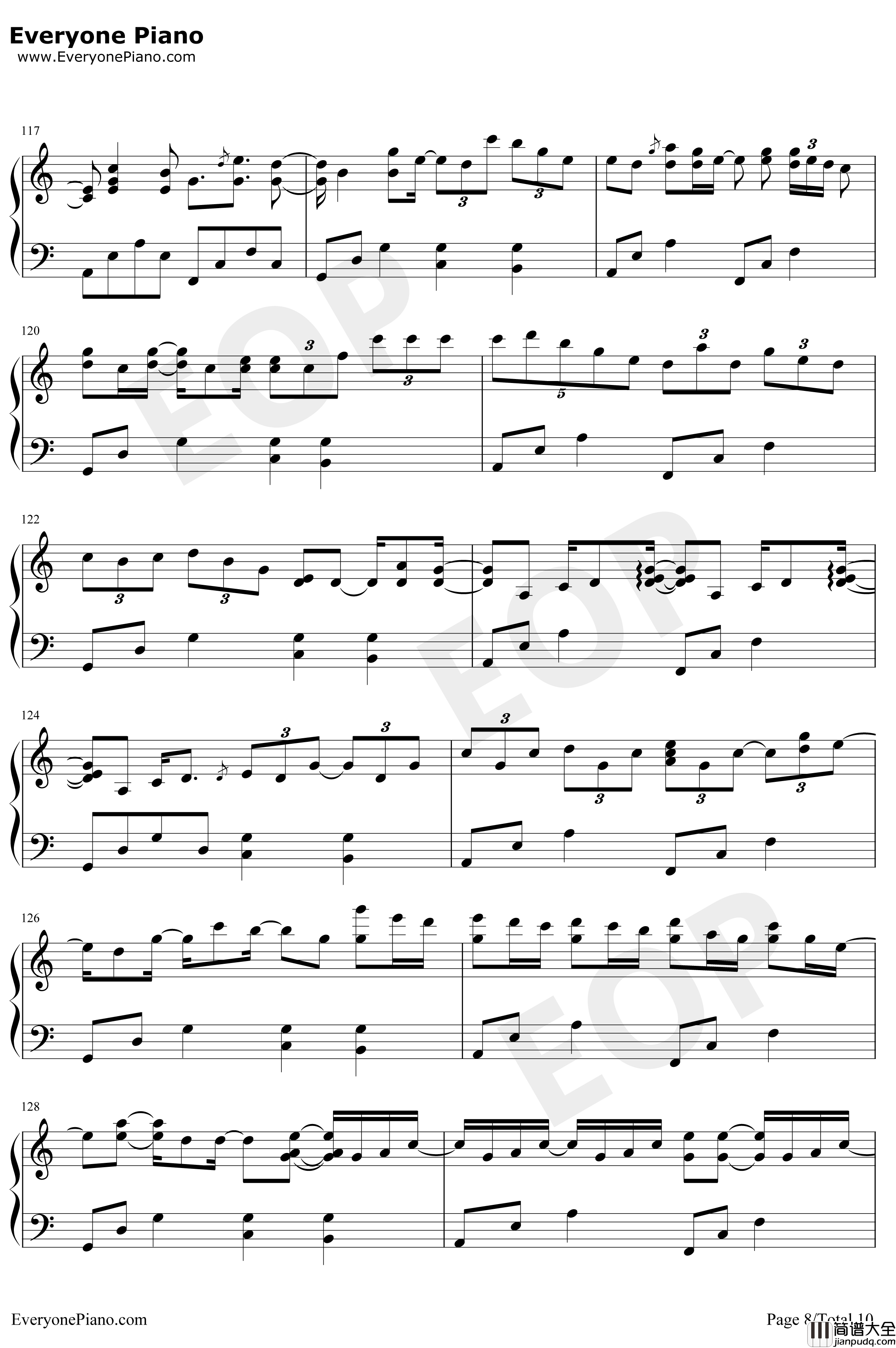 Get_Wild钢琴谱_TMNetwork_城市猎人ED