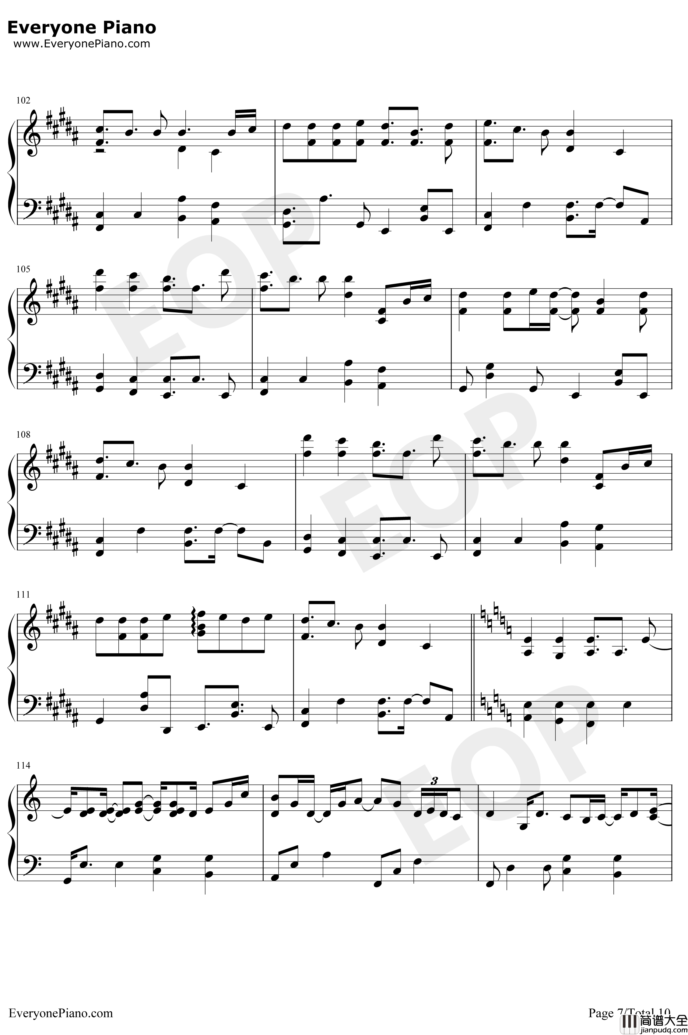 Get_Wild钢琴谱_TMNetwork_城市猎人ED