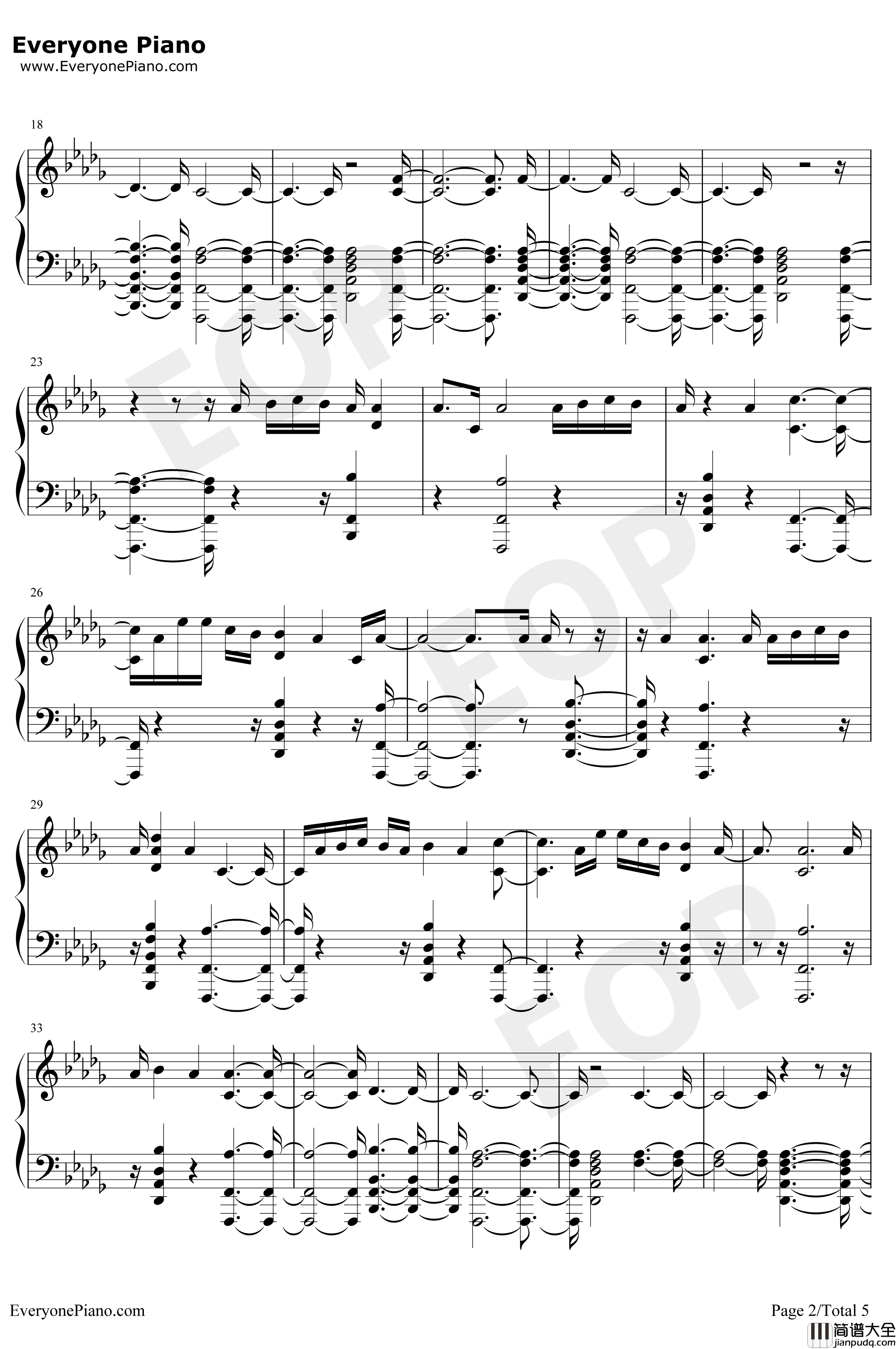 Let_You_Down钢琴谱_NF