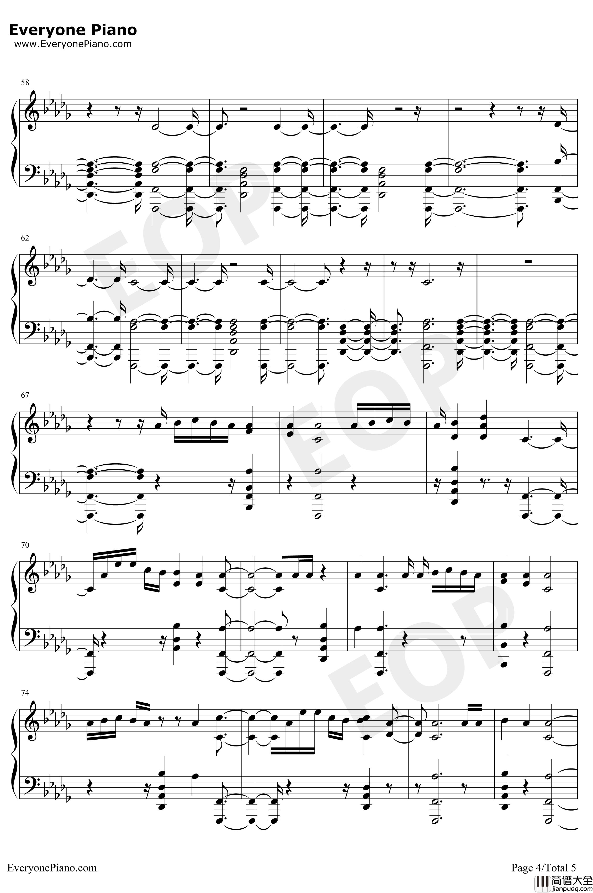 Let_You_Down钢琴谱_NF