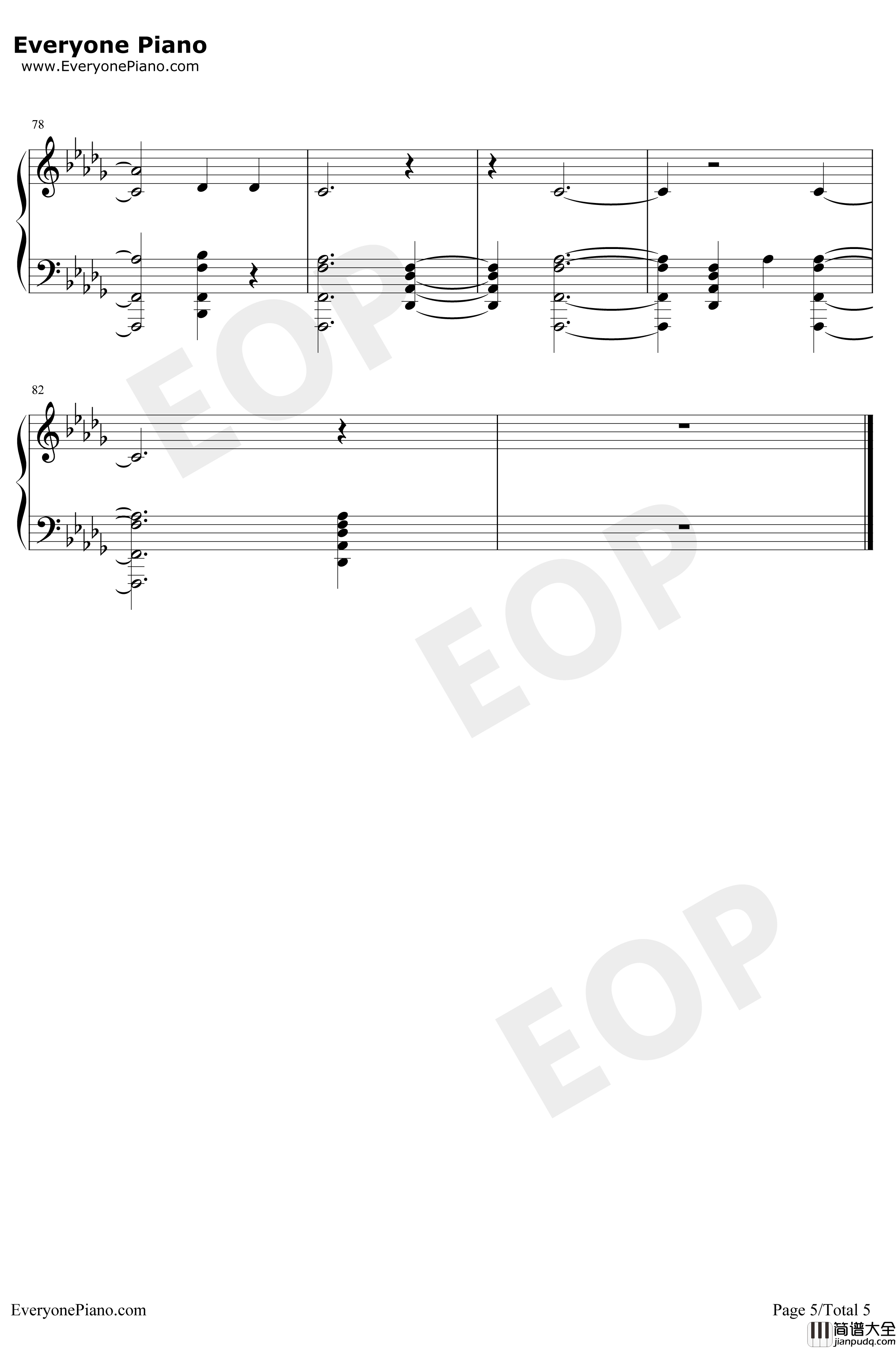 Let_You_Down钢琴谱_NF