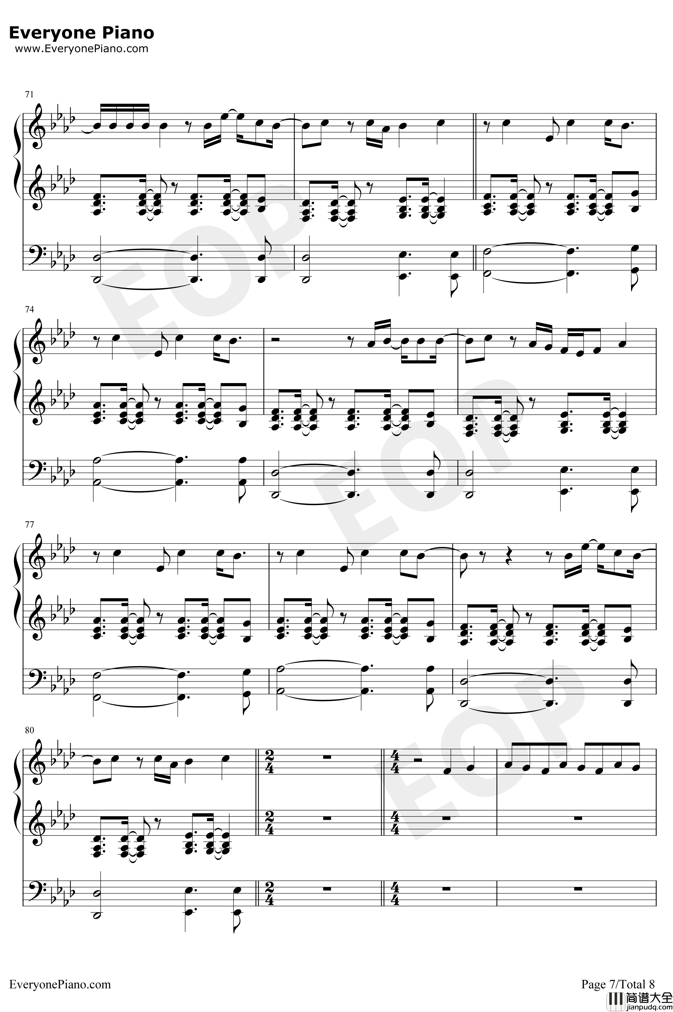 Breathin钢琴谱_ArianaGrande