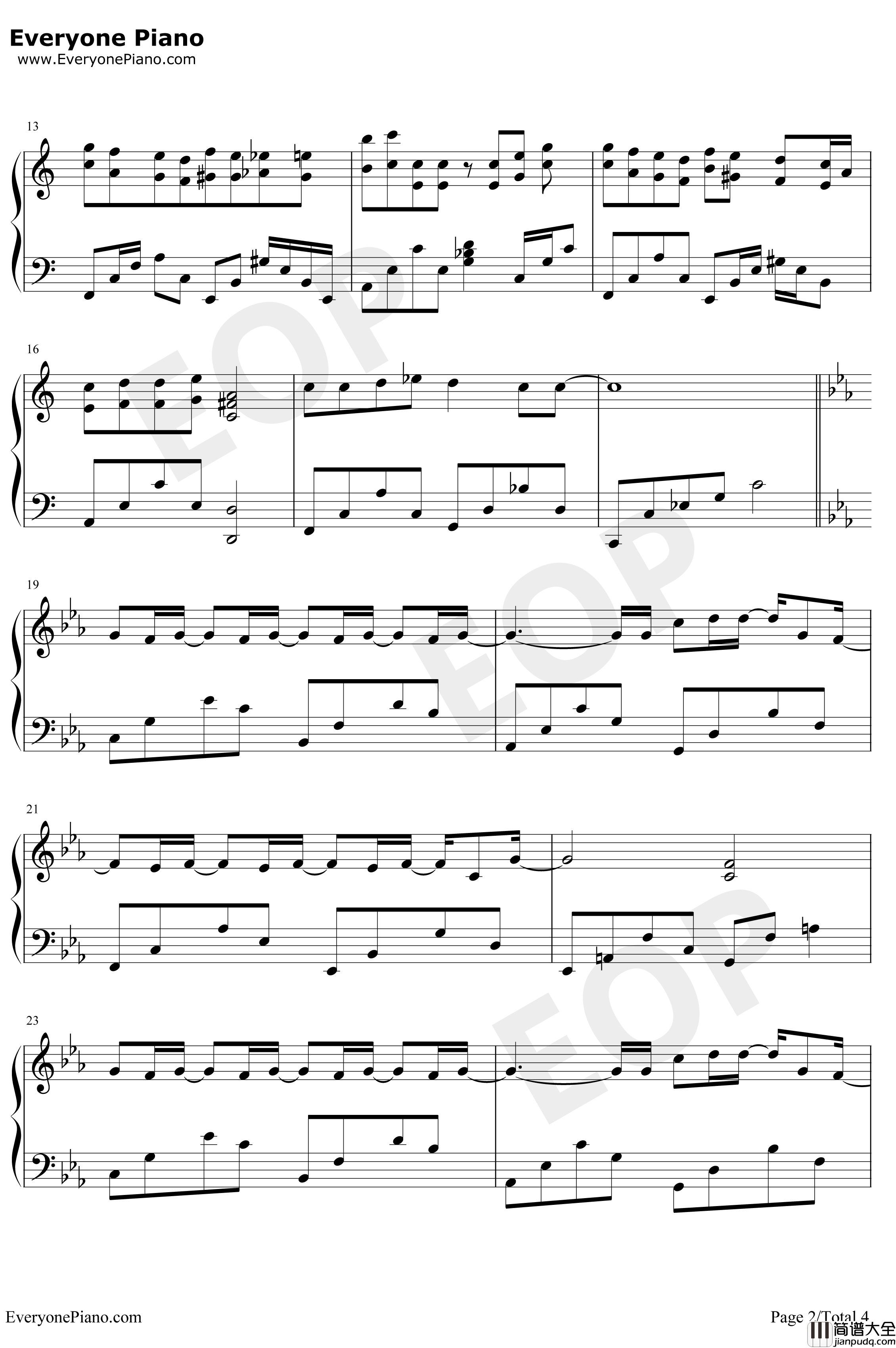 老伴钢琴谱_李荣浩