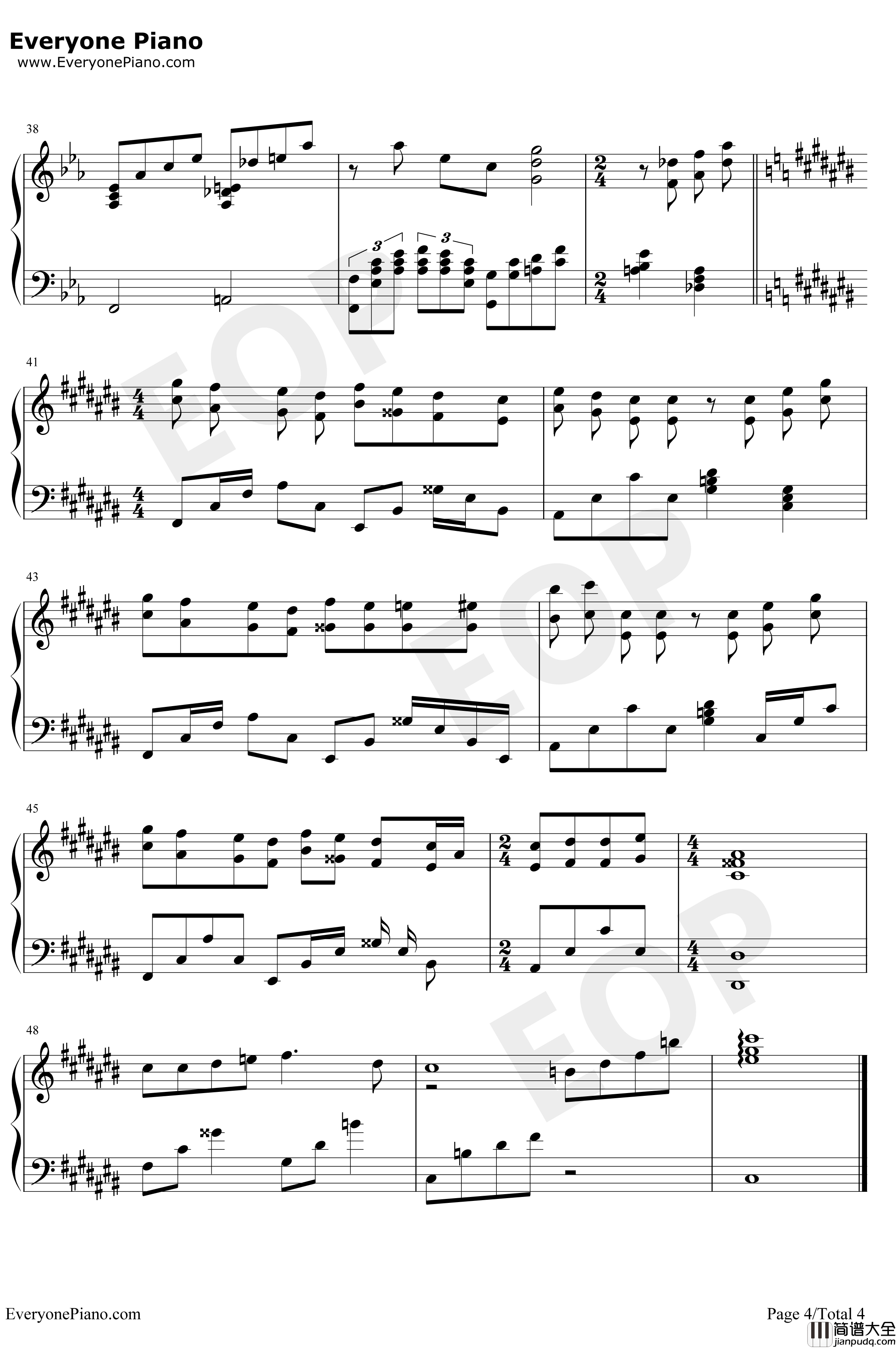 老伴钢琴谱_李荣浩