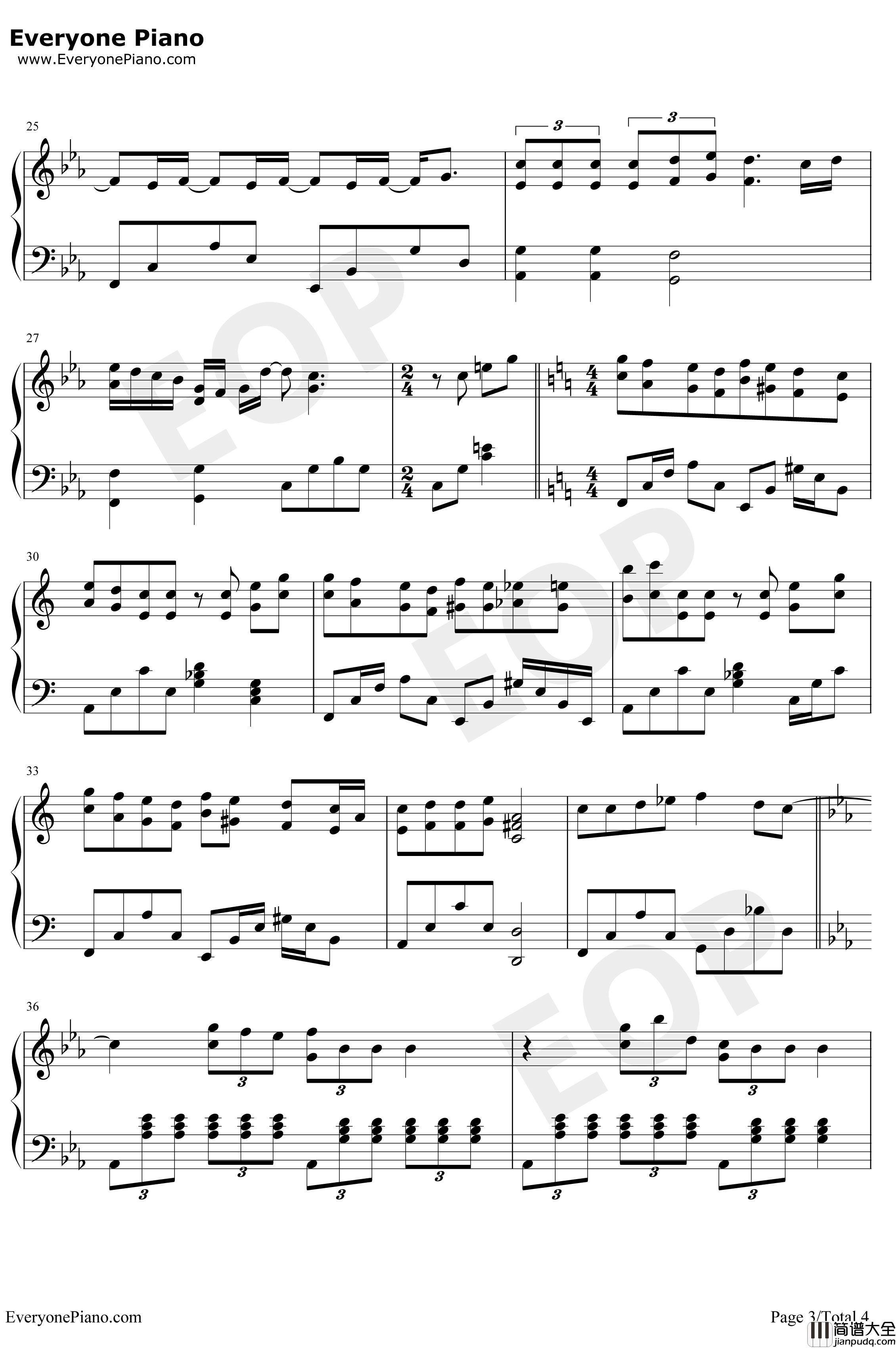 老伴钢琴谱_李荣浩