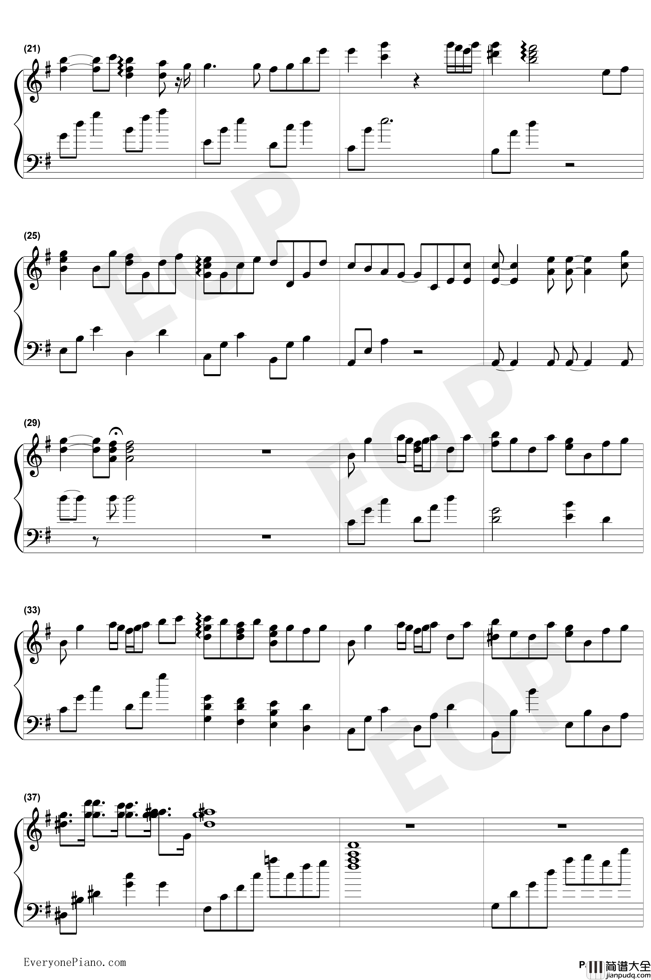 You_Are_Not_Alone钢琴谱_梶浦由记_完整版