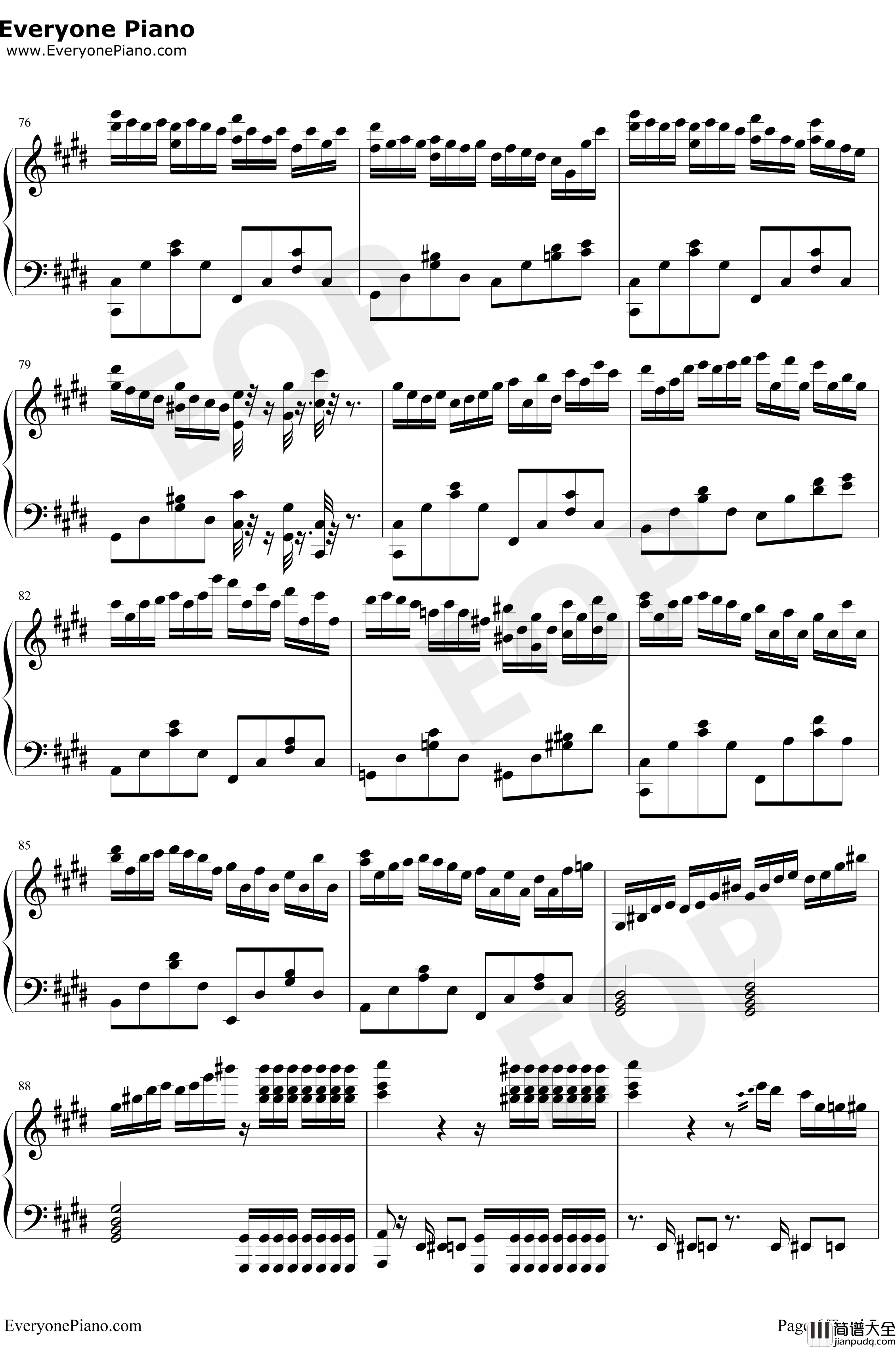 克罗地亚第二号狂想曲钢琴谱_ELLOCZ_克罗地亚第二号狂想曲