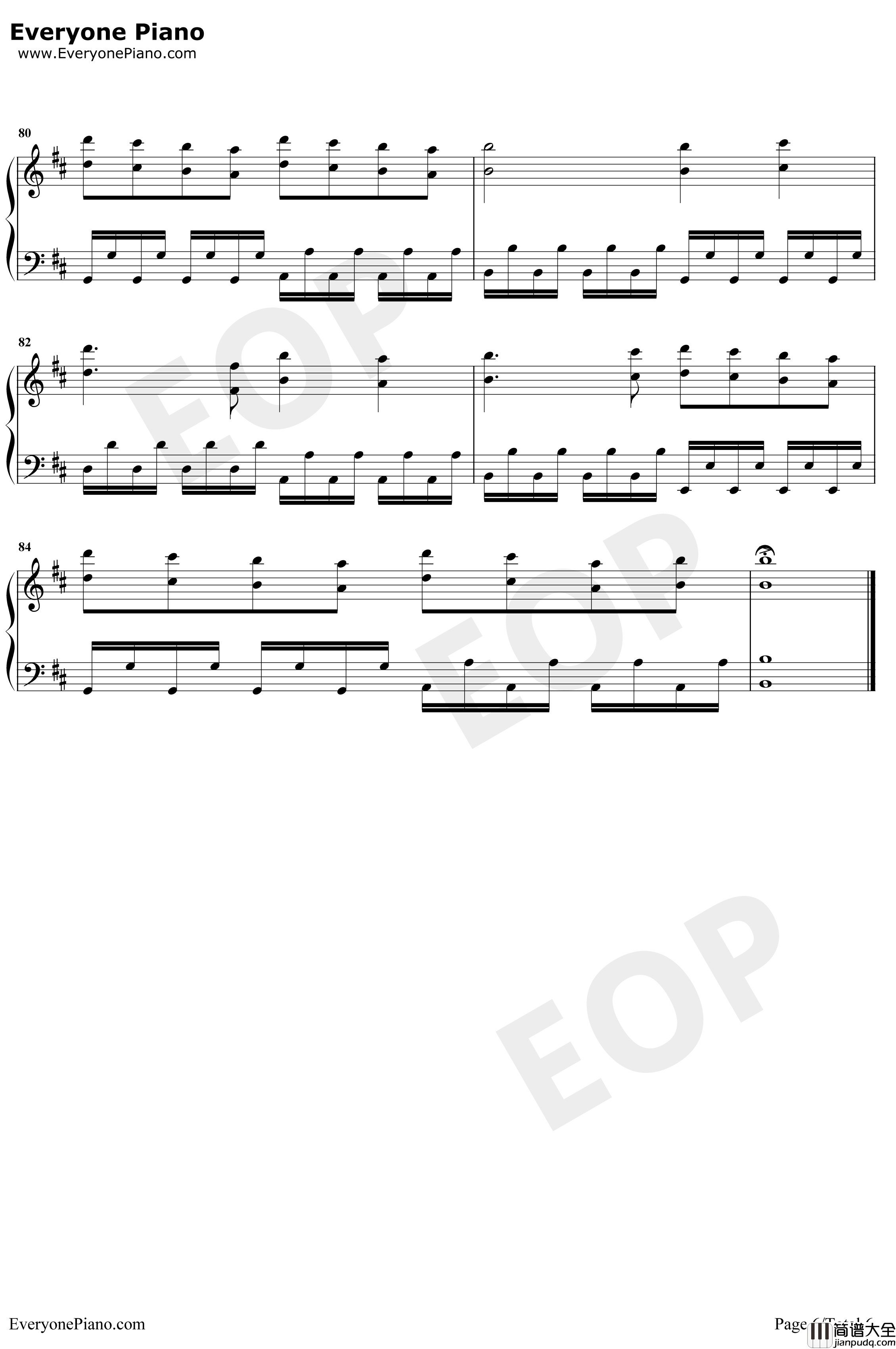 恋は戦争钢琴谱_初音未来_恋爱就是战争