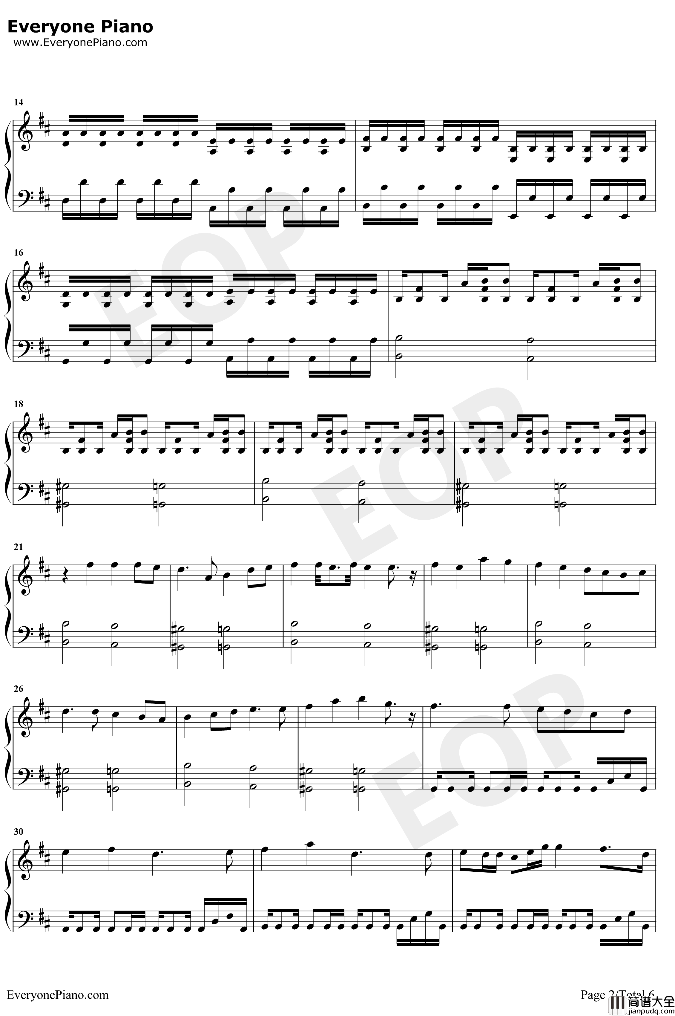 恋は戦争钢琴谱_初音未来_恋爱就是战争