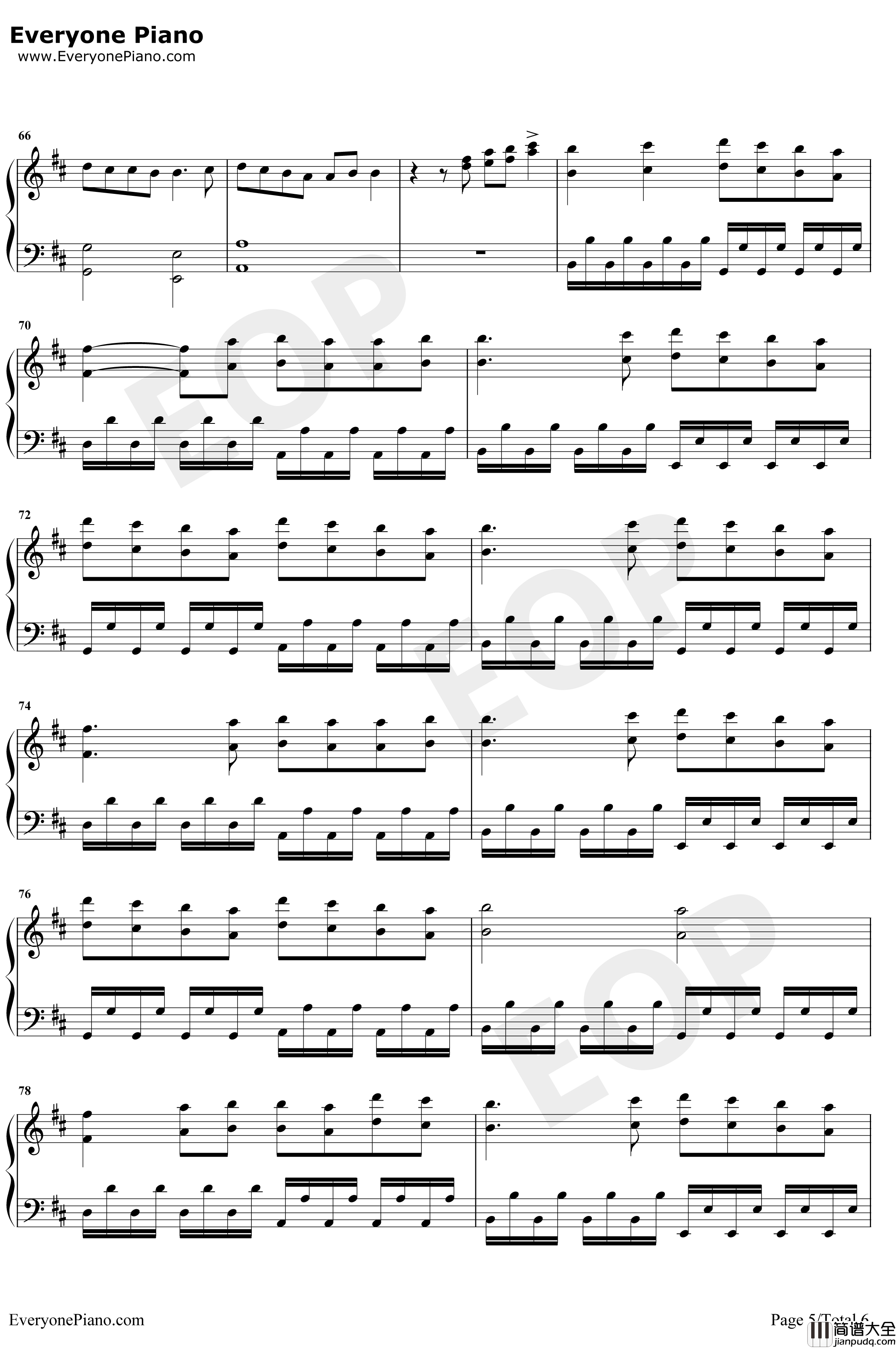 恋は戦争钢琴谱_初音未来_恋爱就是战争