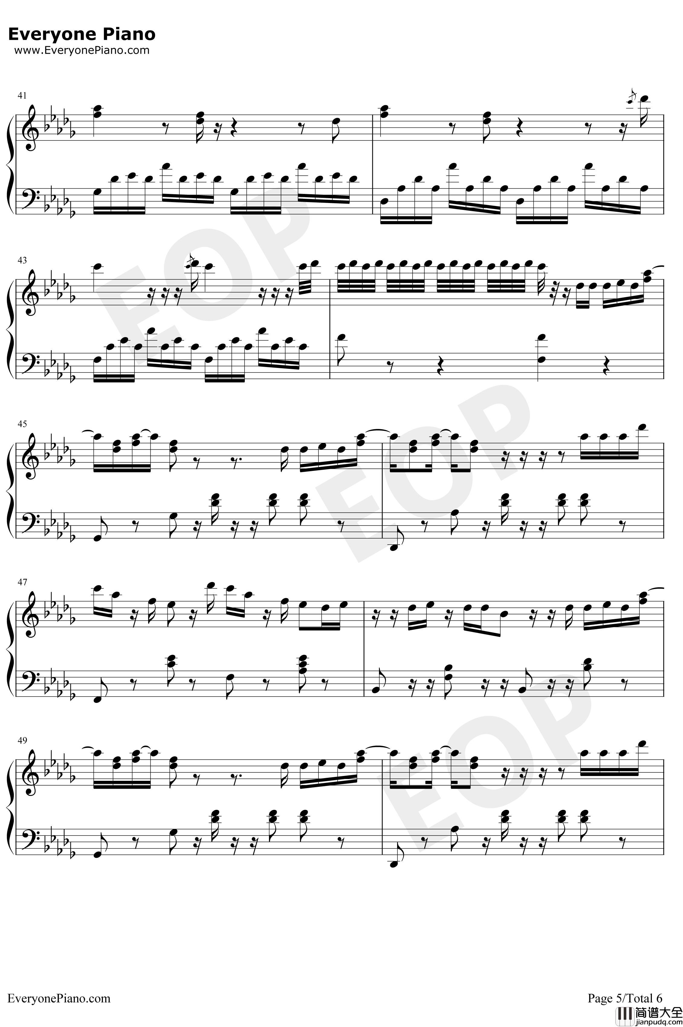 Butterfly钢琴谱_防弹少年团