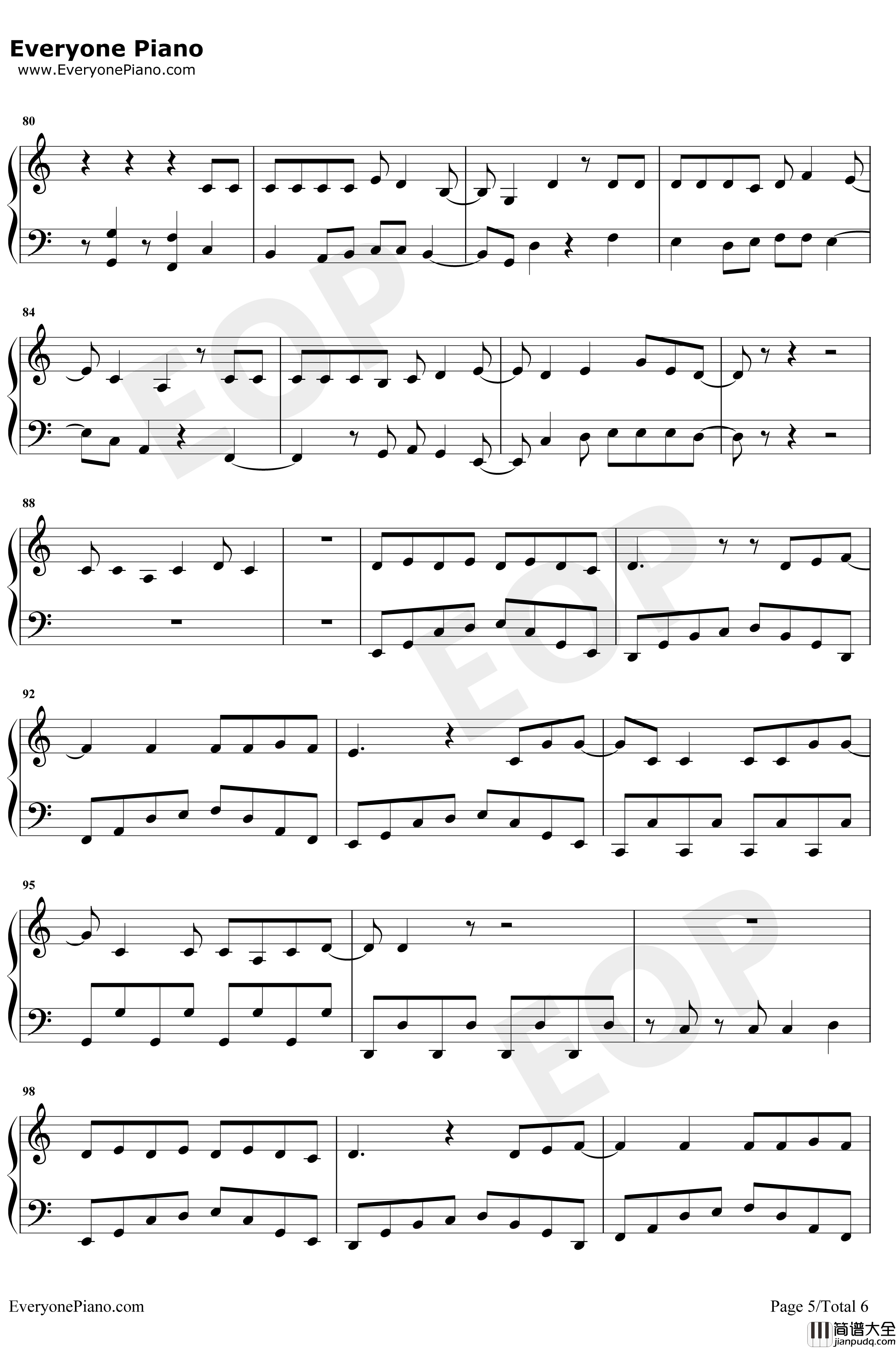 Let's_Not_Fallin_Love钢琴谱_BigBang