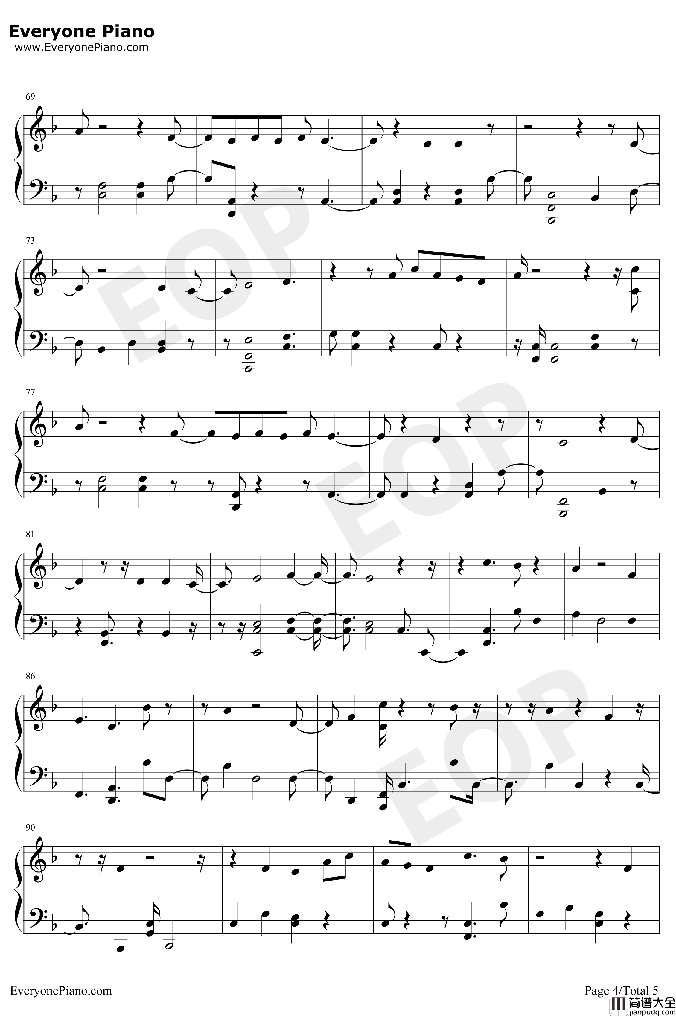 Epiphany钢琴谱_防弹少年团