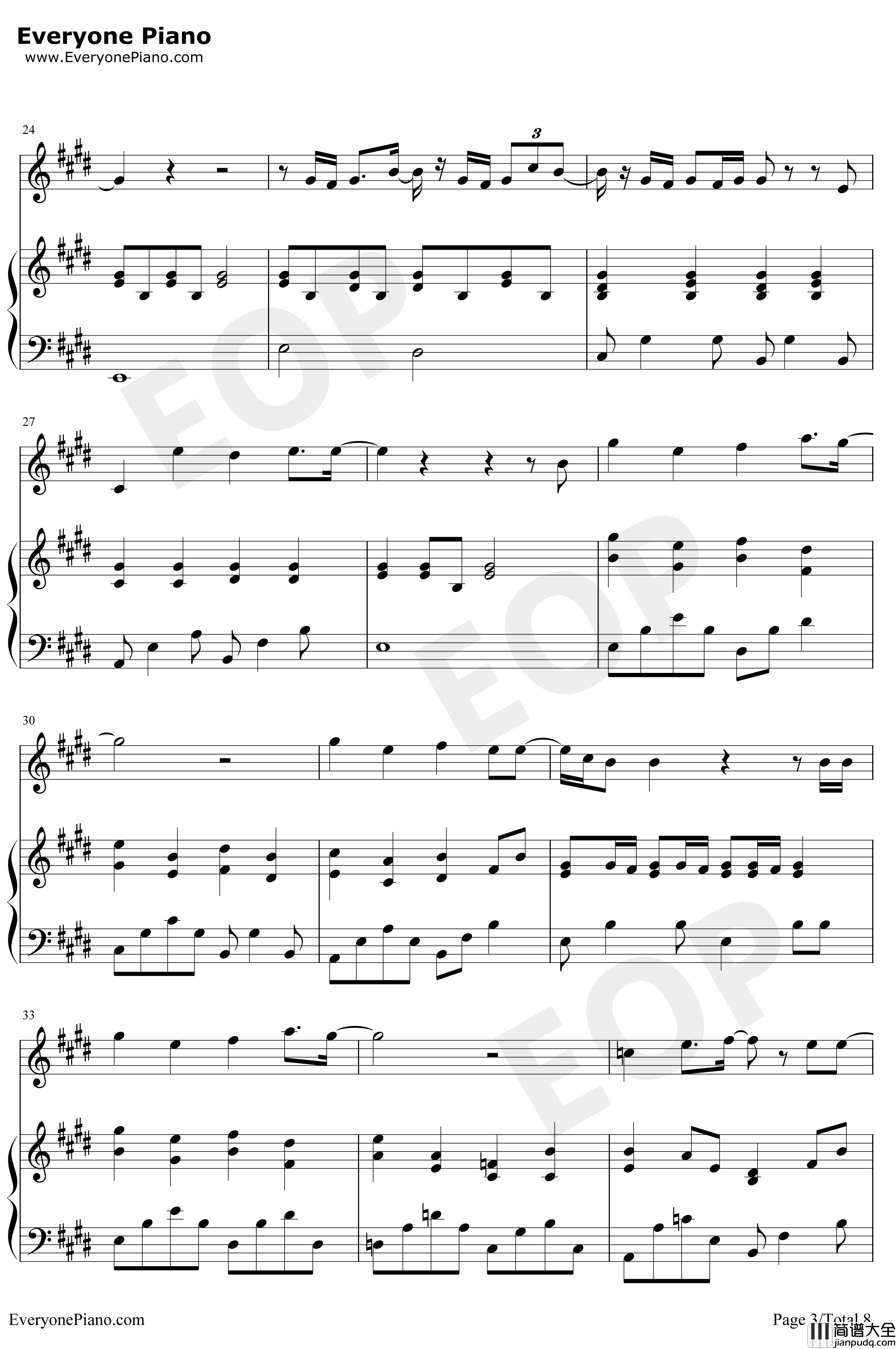 寻人启事钢琴谱_徐佳莹