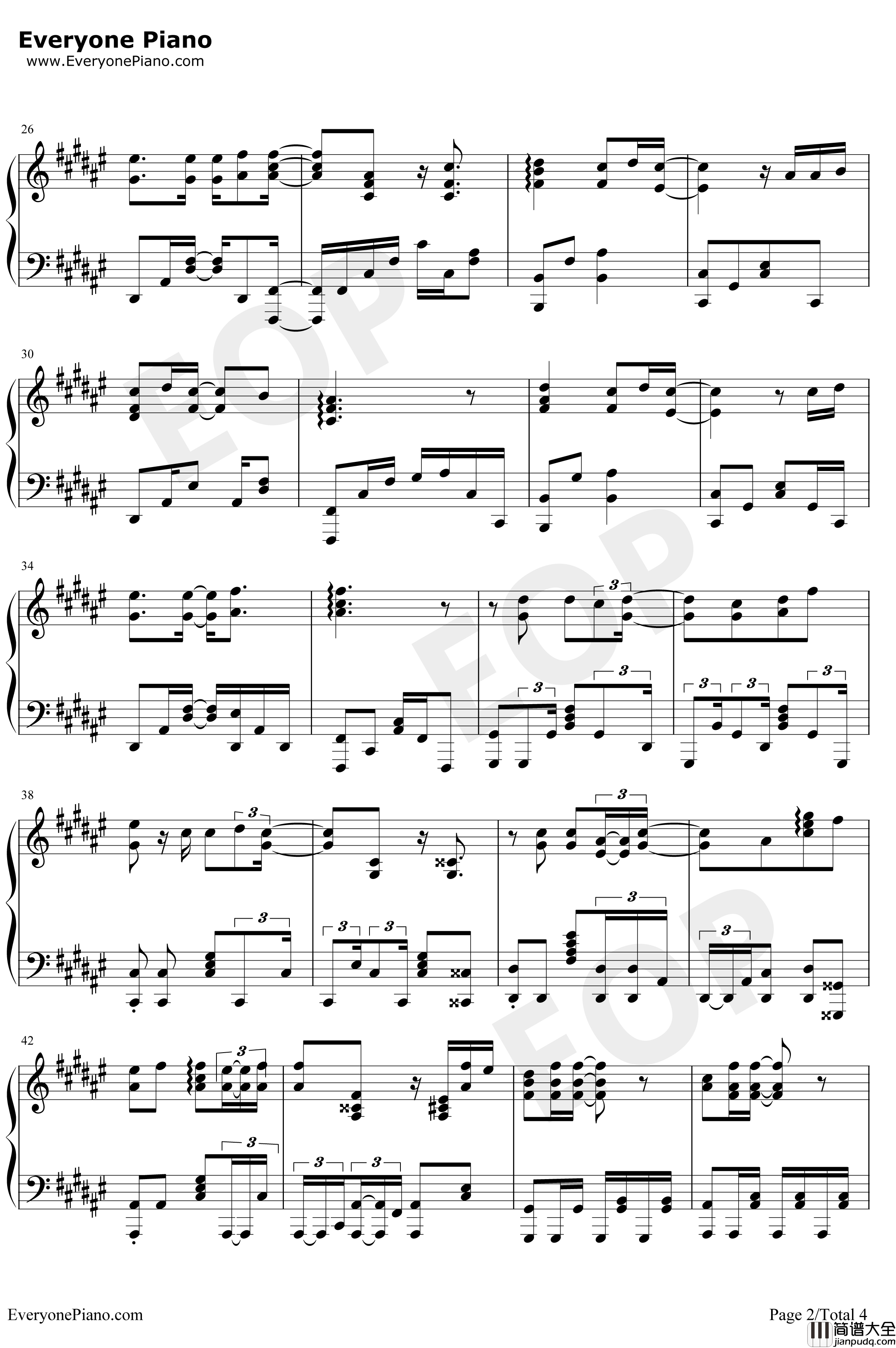 夏色恋花火钢琴谱_藤田茜_情色漫画老师第8话ED