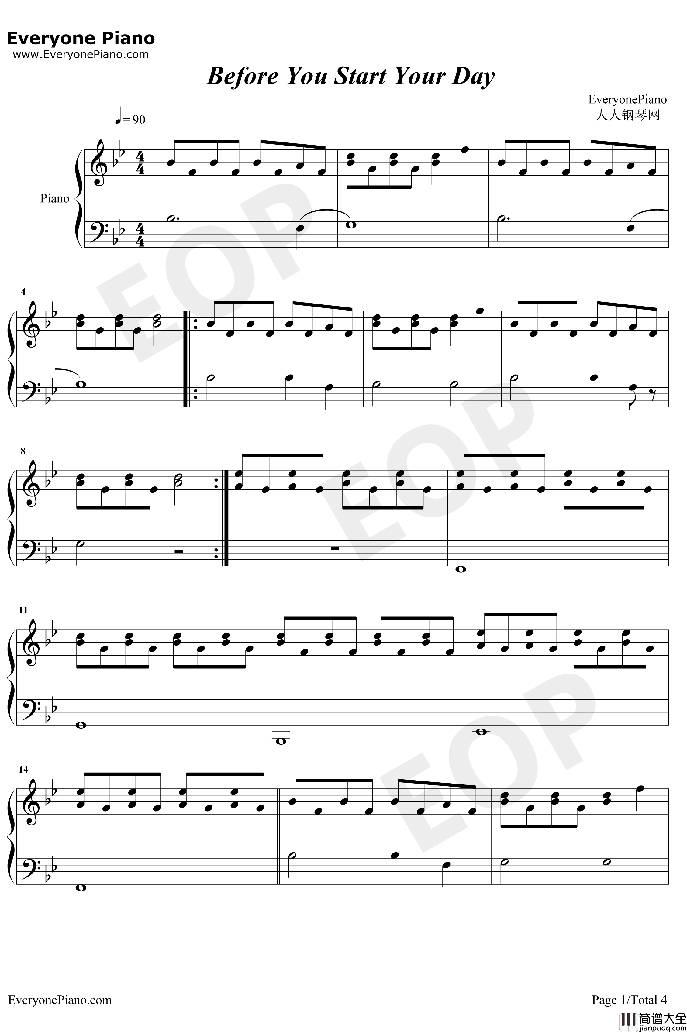 Before_You_Start_Your_Day钢琴谱_TwentyOnePilots