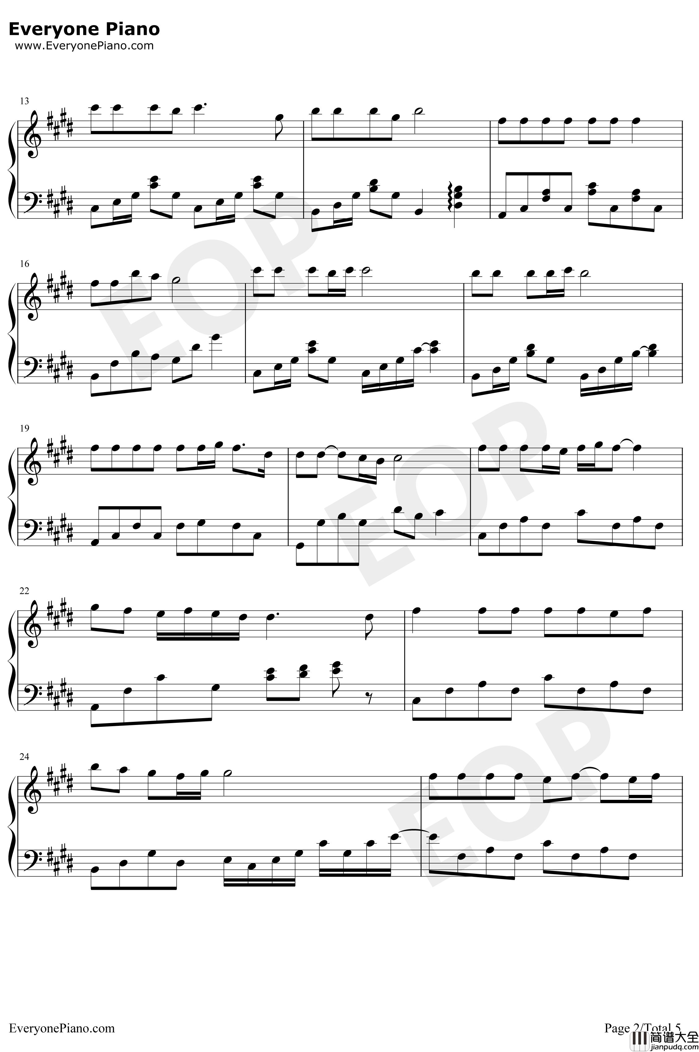 星星点灯钢琴谱_郑智化