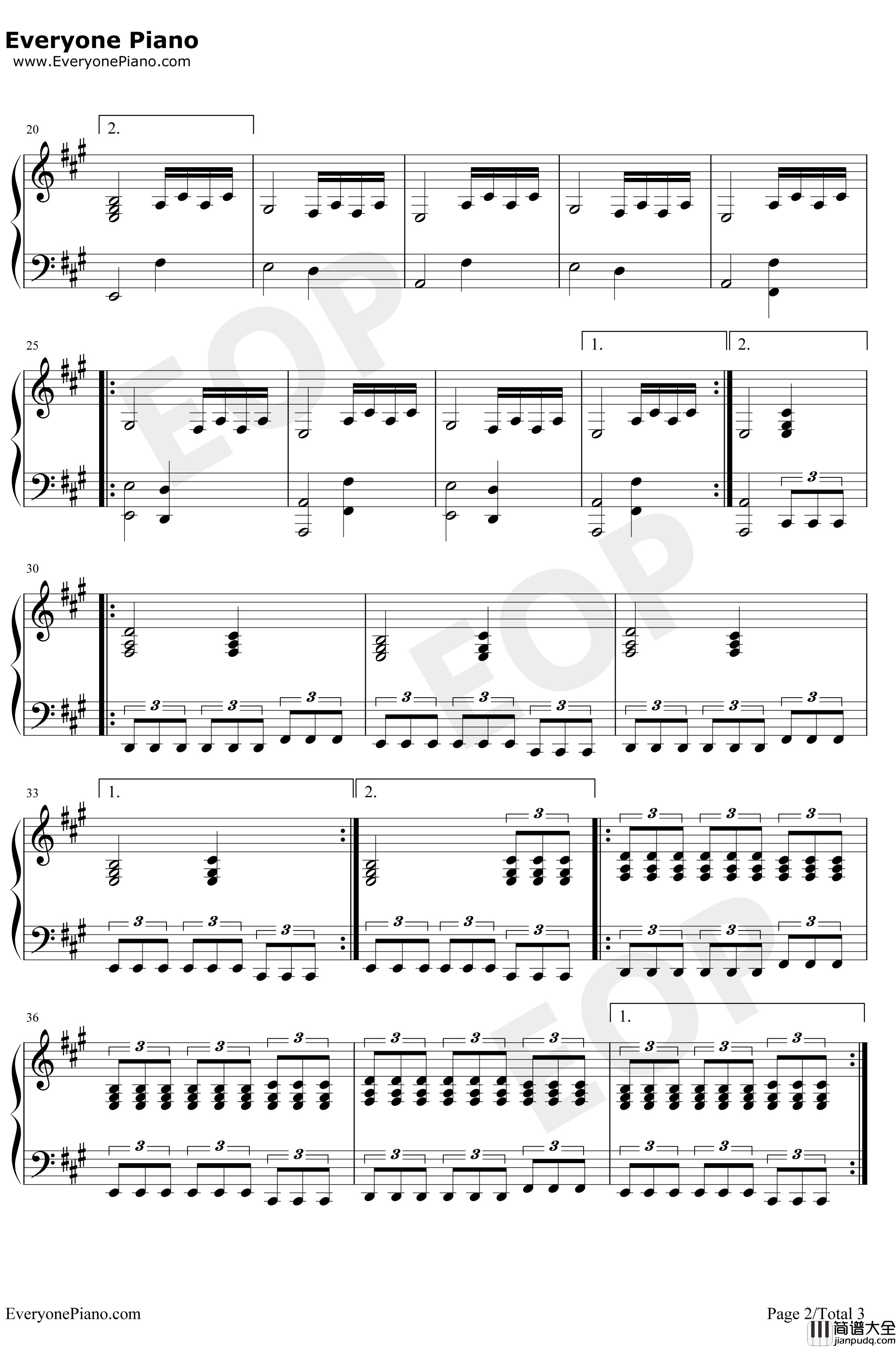 Goner钢琴谱_TwentyOnePilots