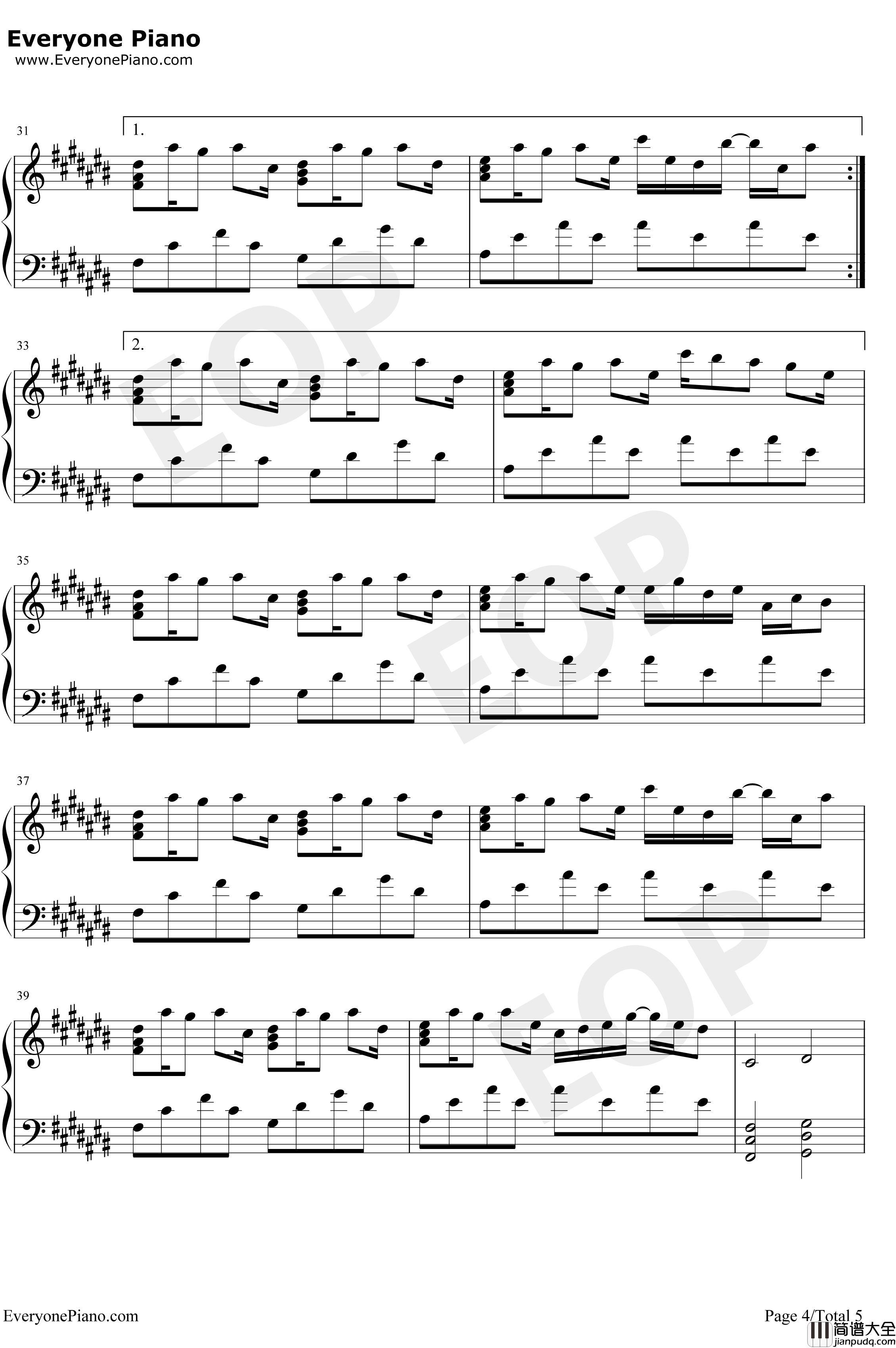 春よ、来い钢琴谱_松任谷由实_春よ、来い主題歌