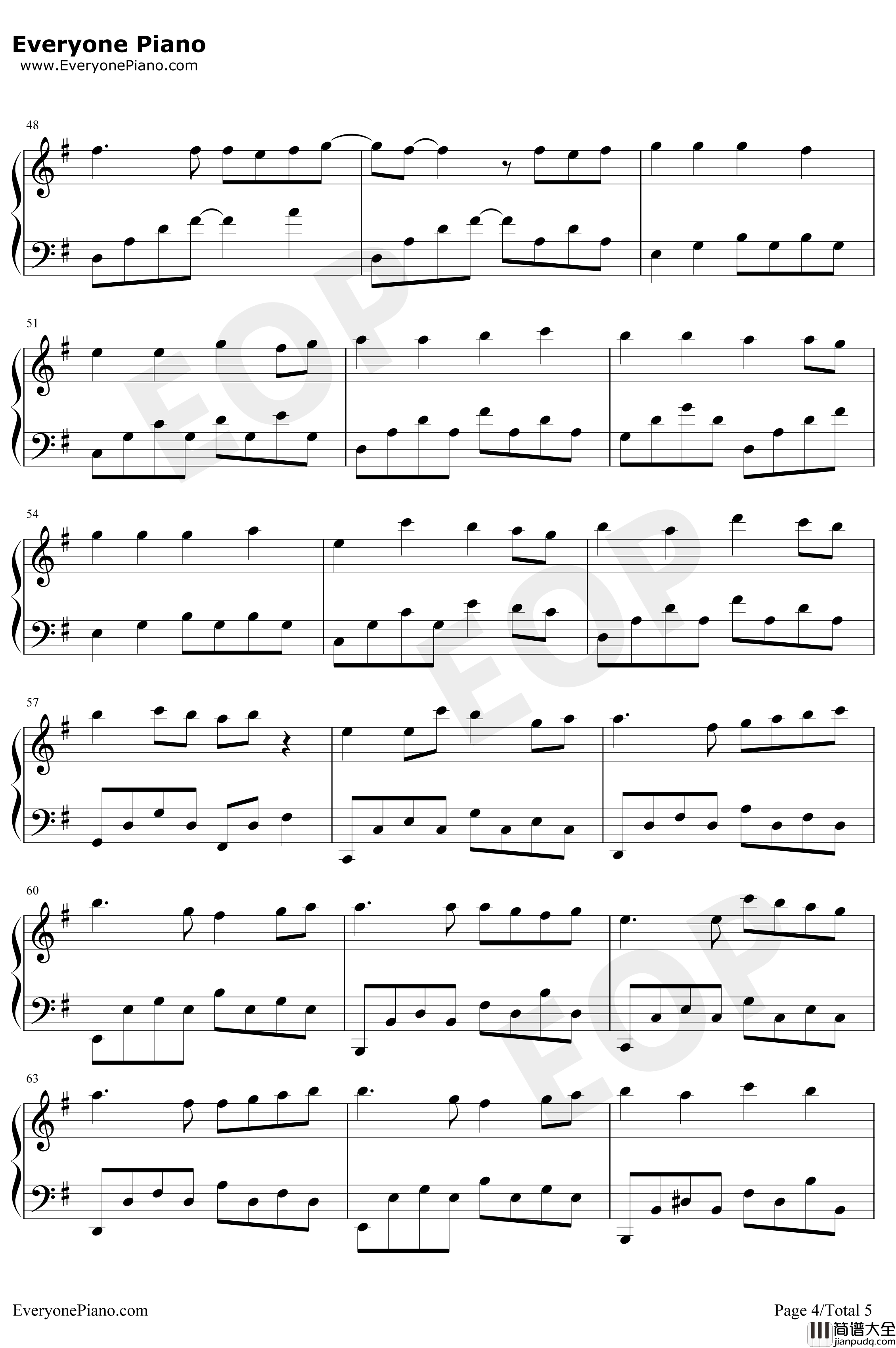 Next_To_You钢琴谱_KenArai_完整版