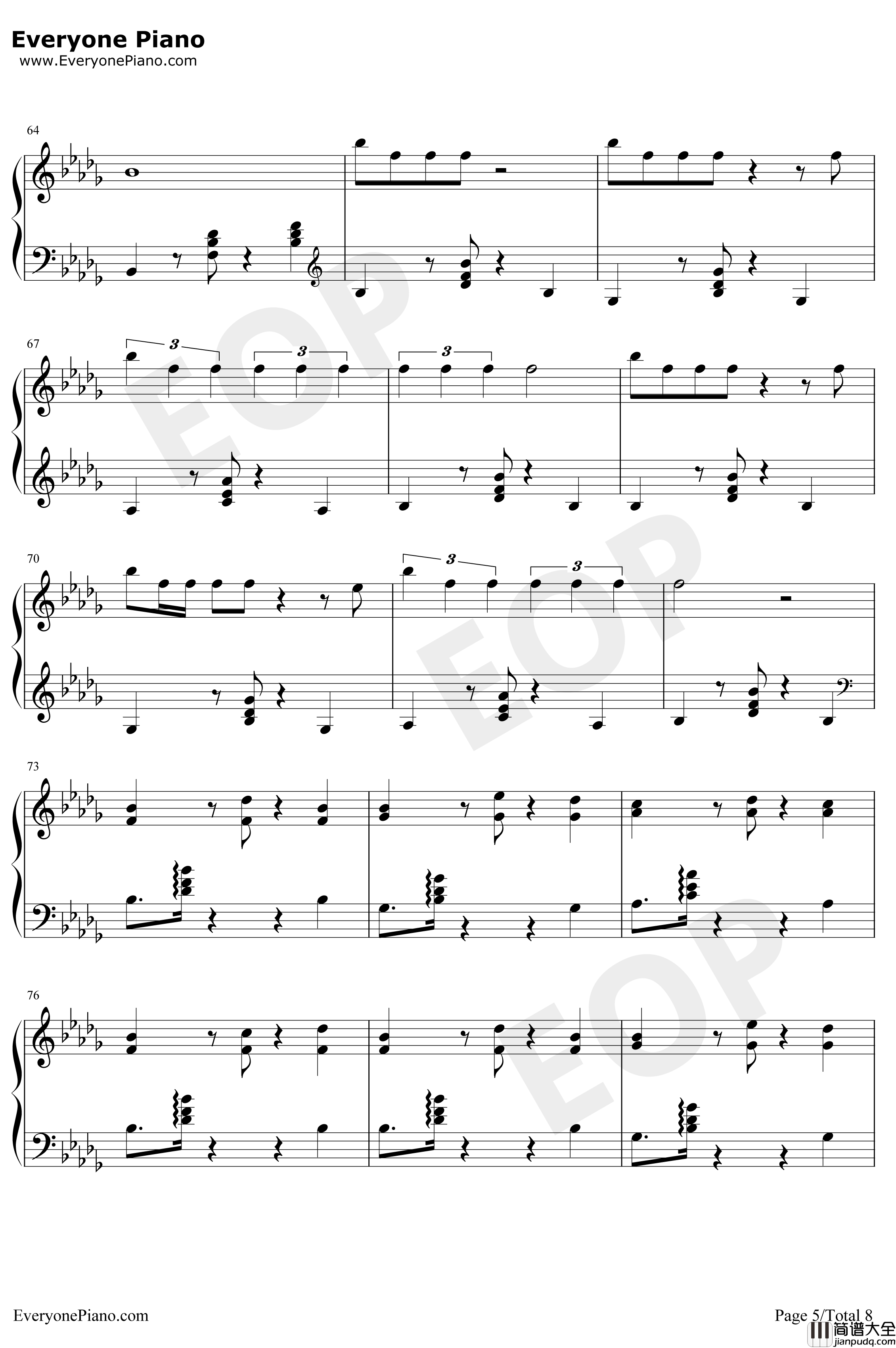 Go_Go钢琴谱_防弹少年团