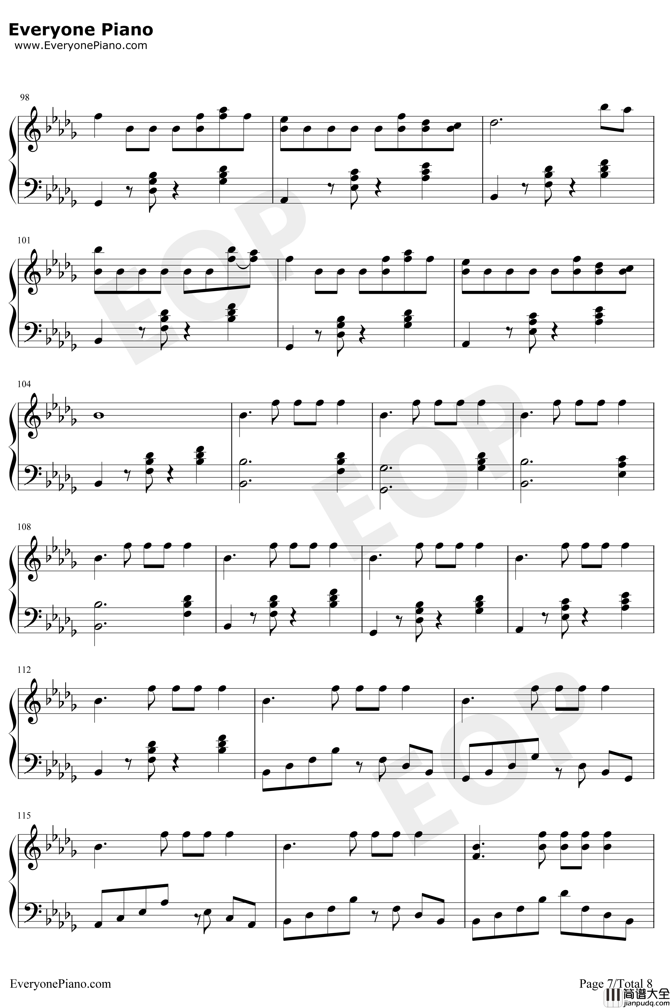 Go_Go钢琴谱_防弹少年团