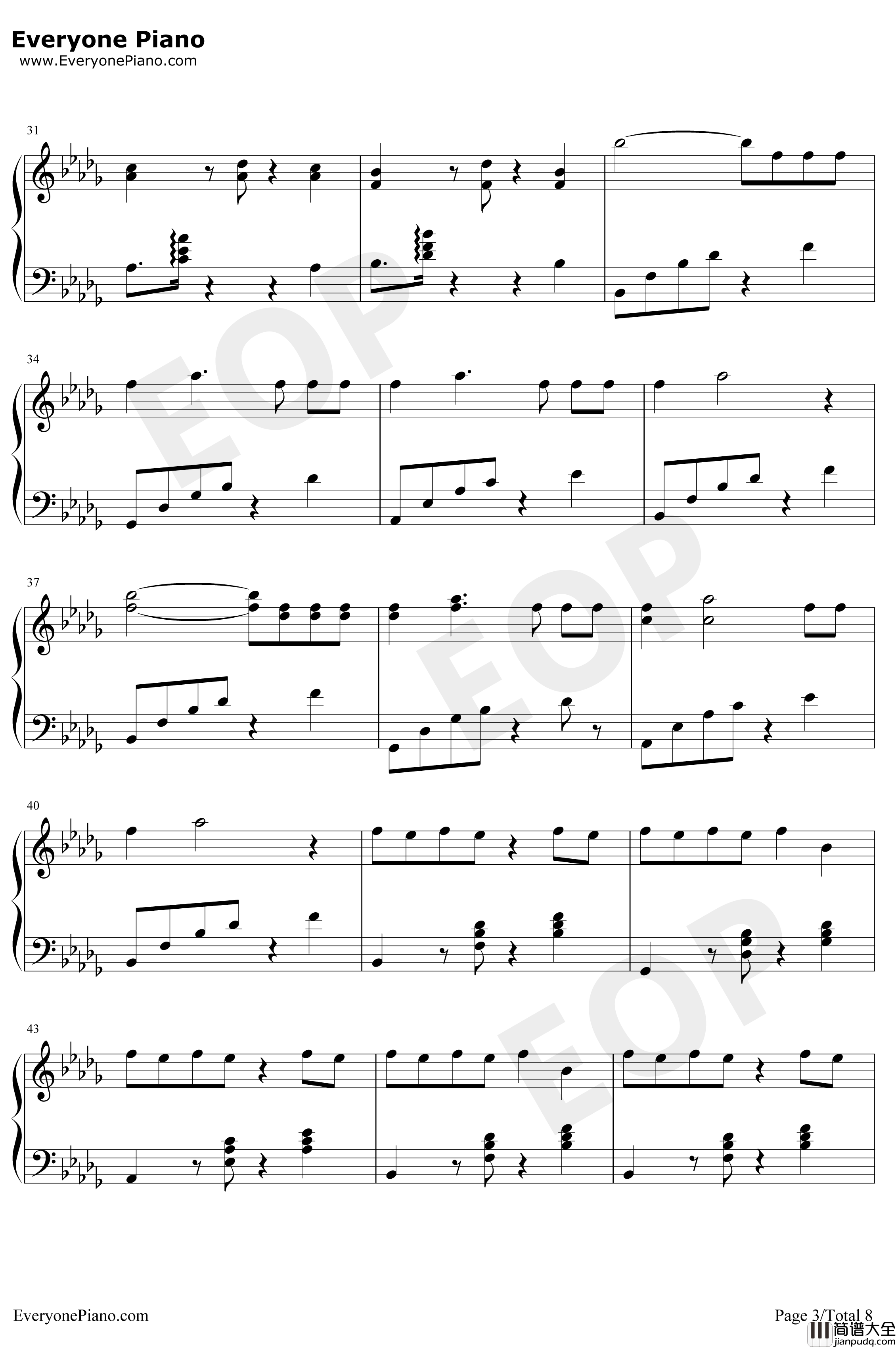 Go_Go钢琴谱_防弹少年团