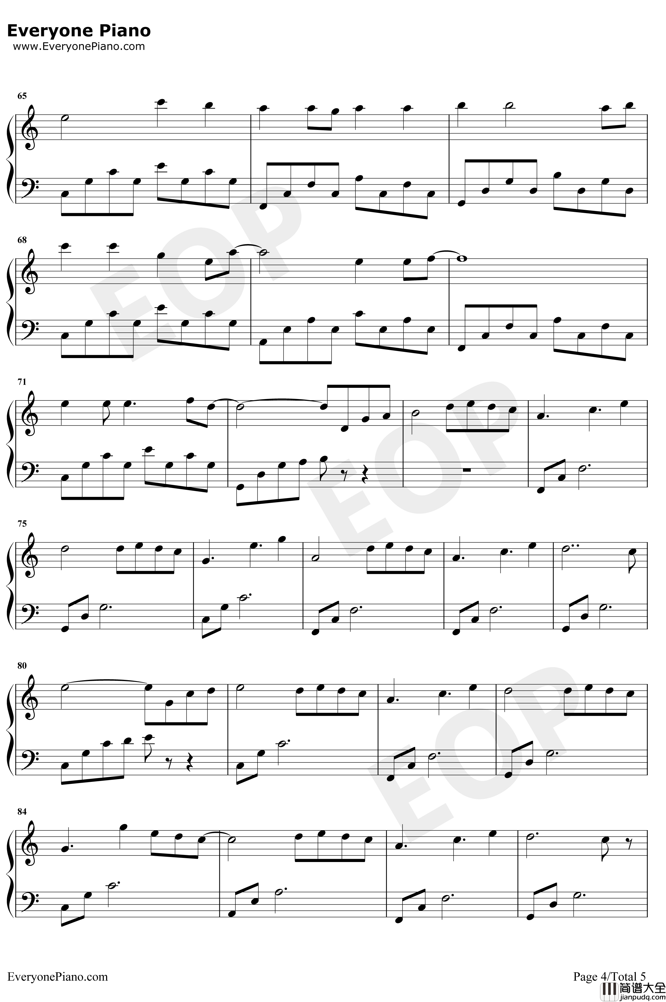 What_Are_Words钢琴谱_ChrisMedina_原版