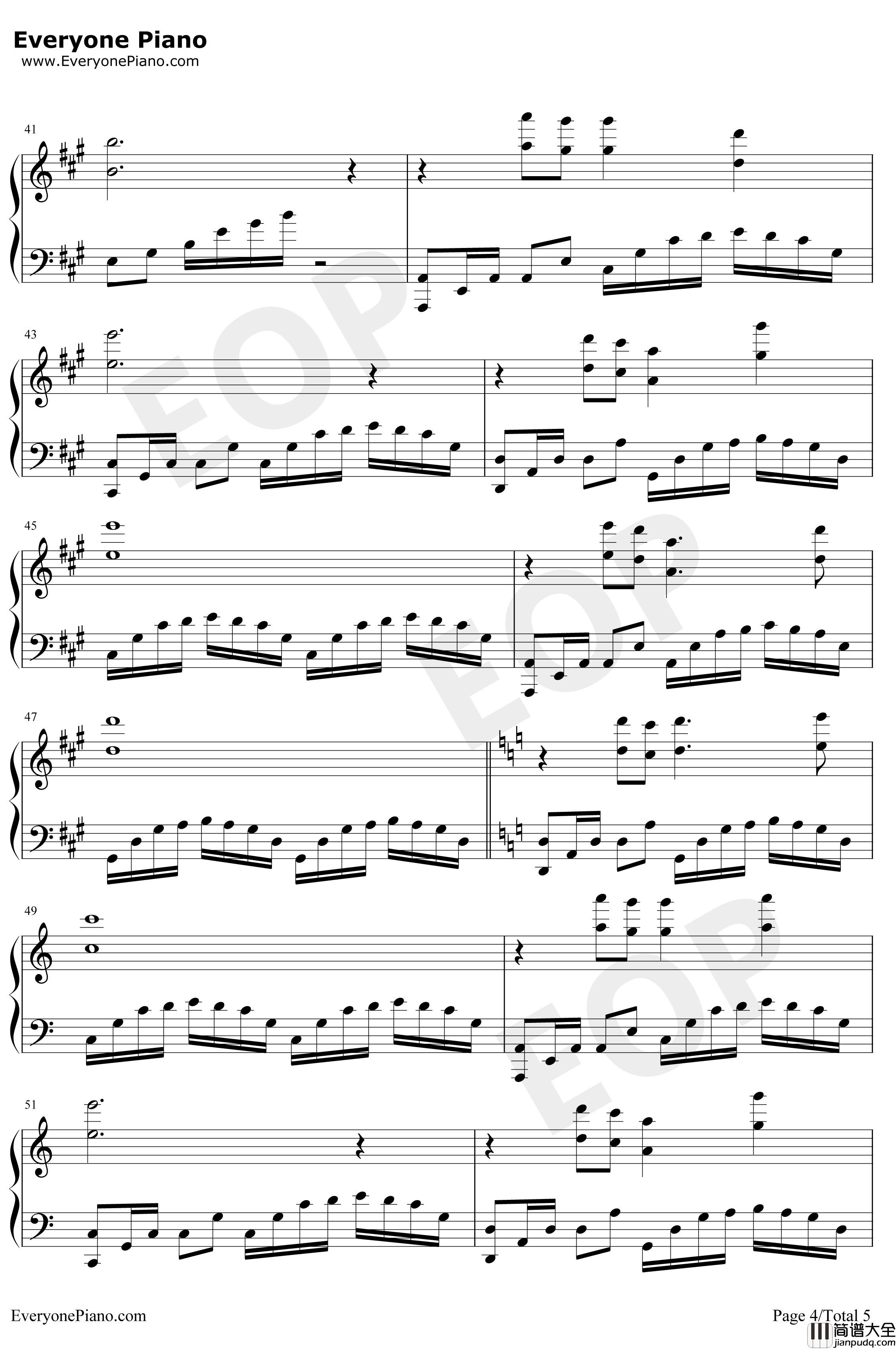 经典咏流传钢琴谱_张杰