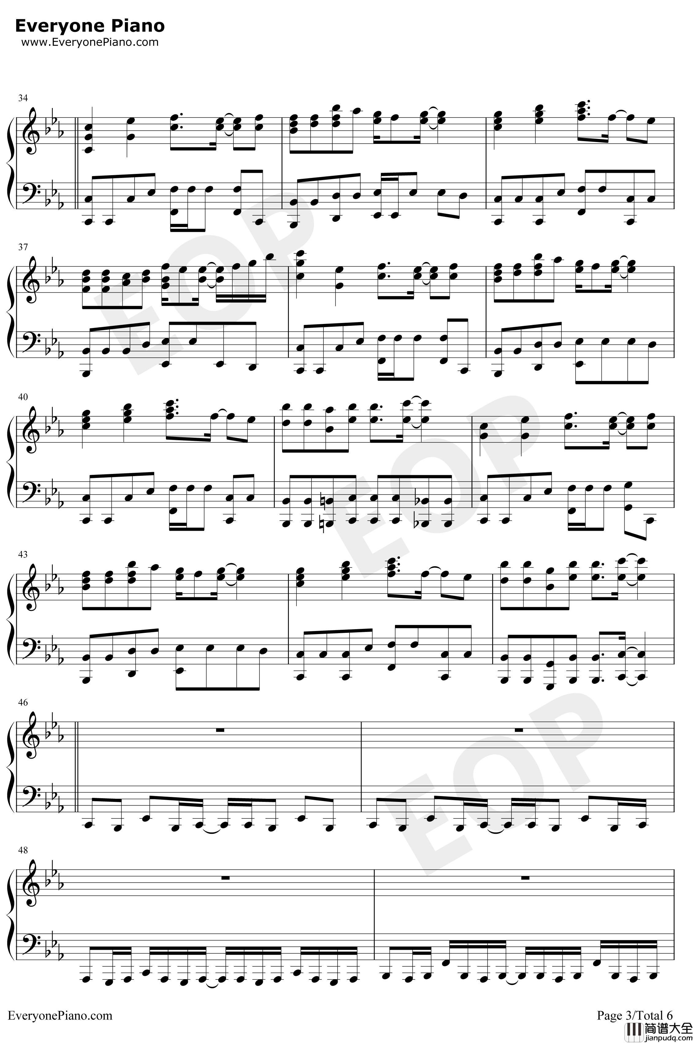 残酷天使的行动纲领钢琴谱_高桥洋子_残酷な天使のテーゼ