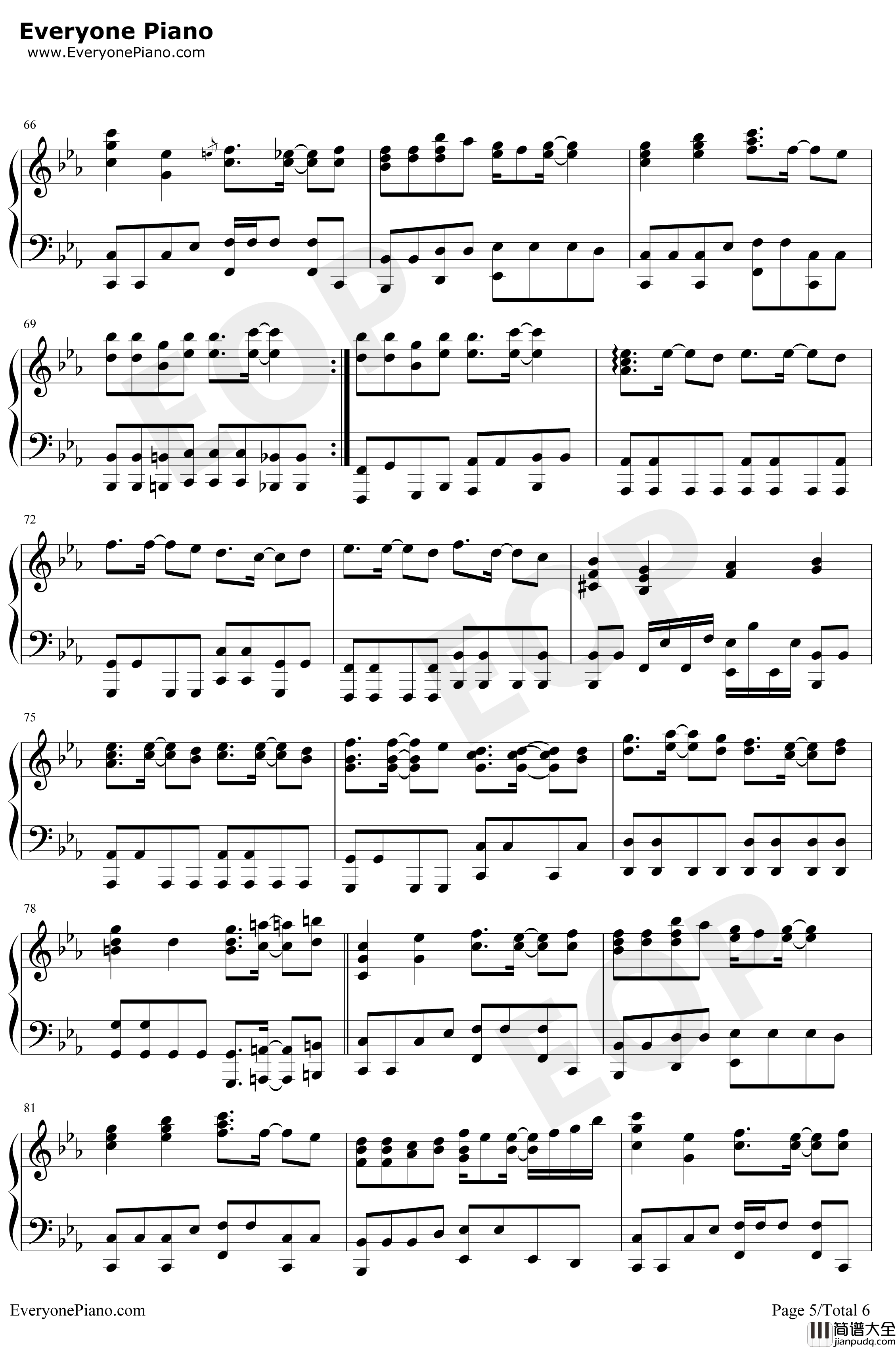 残酷天使的行动纲领钢琴谱_高桥洋子_残酷な天使のテーゼ