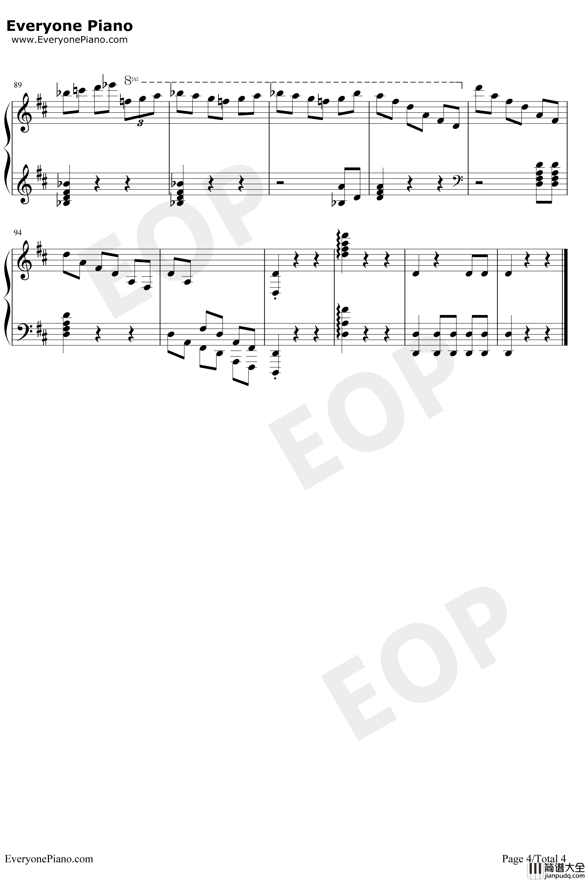 Potter_Waltz钢琴谱_PatrickDoyle_哈利波特与火焰杯OST