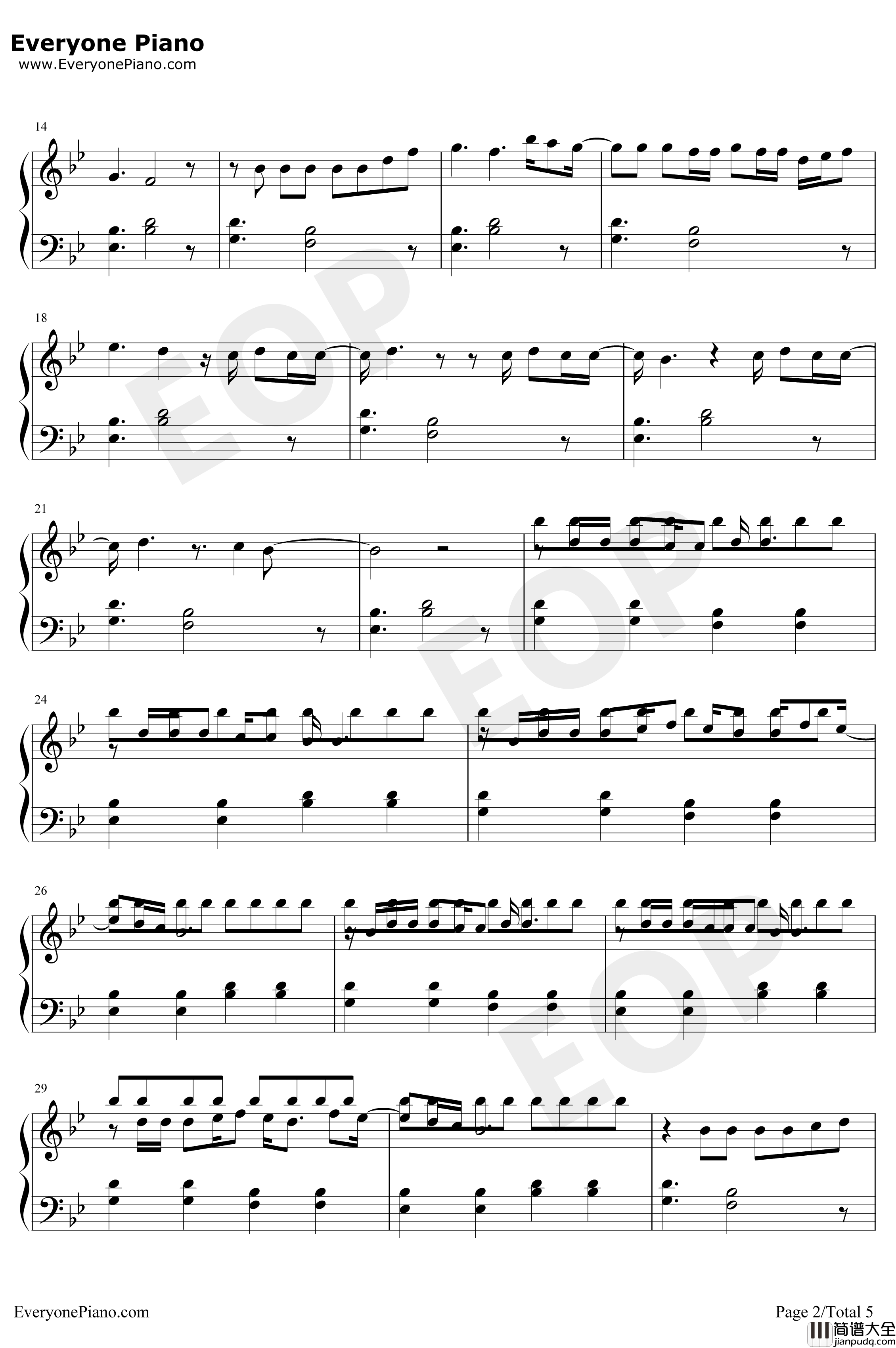 Hold_Each_Other钢琴谱_AGreatBigWorld