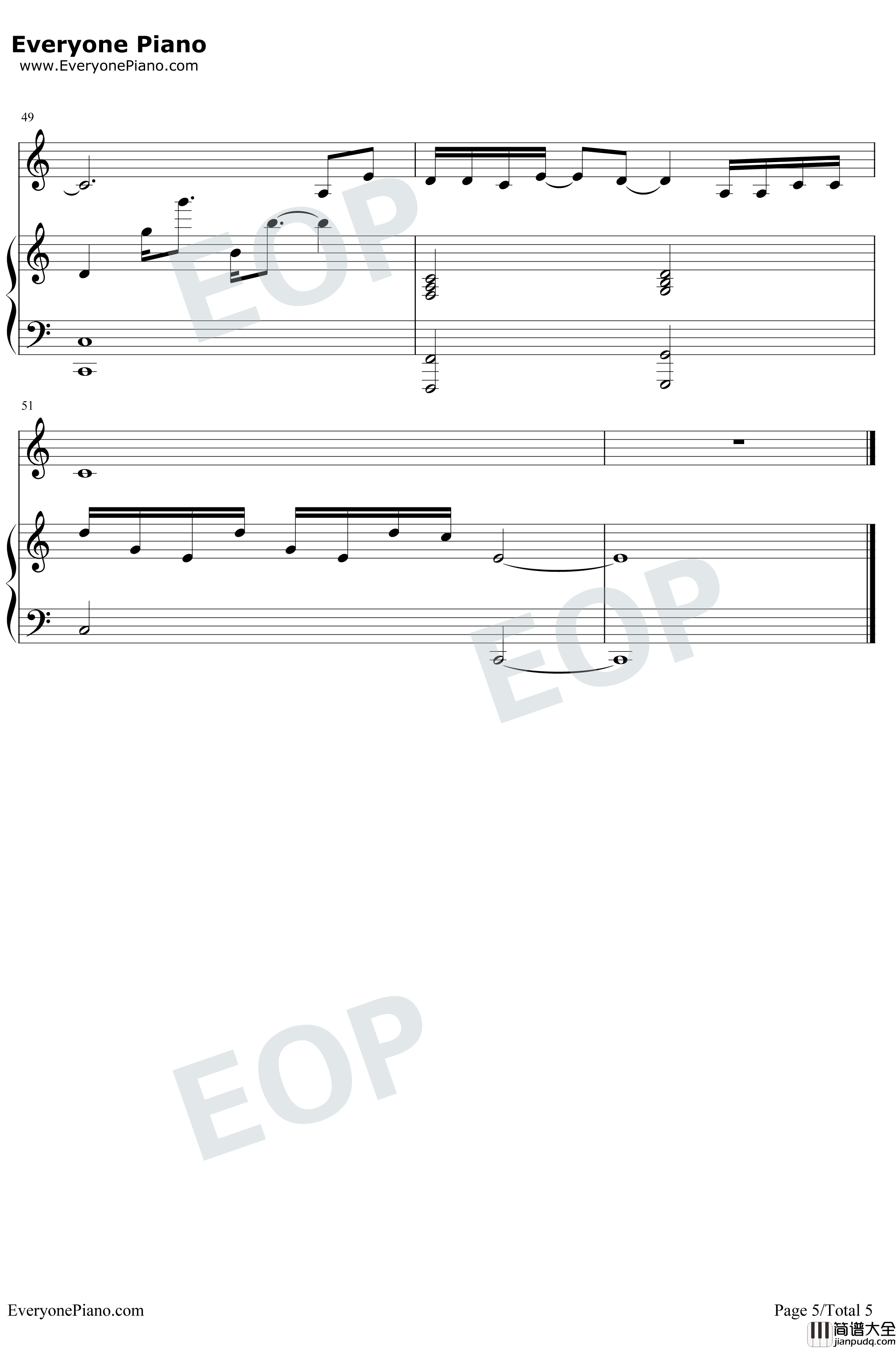 可能否钢琴谱_木小雅_可能我撞了南墙才会回头吧