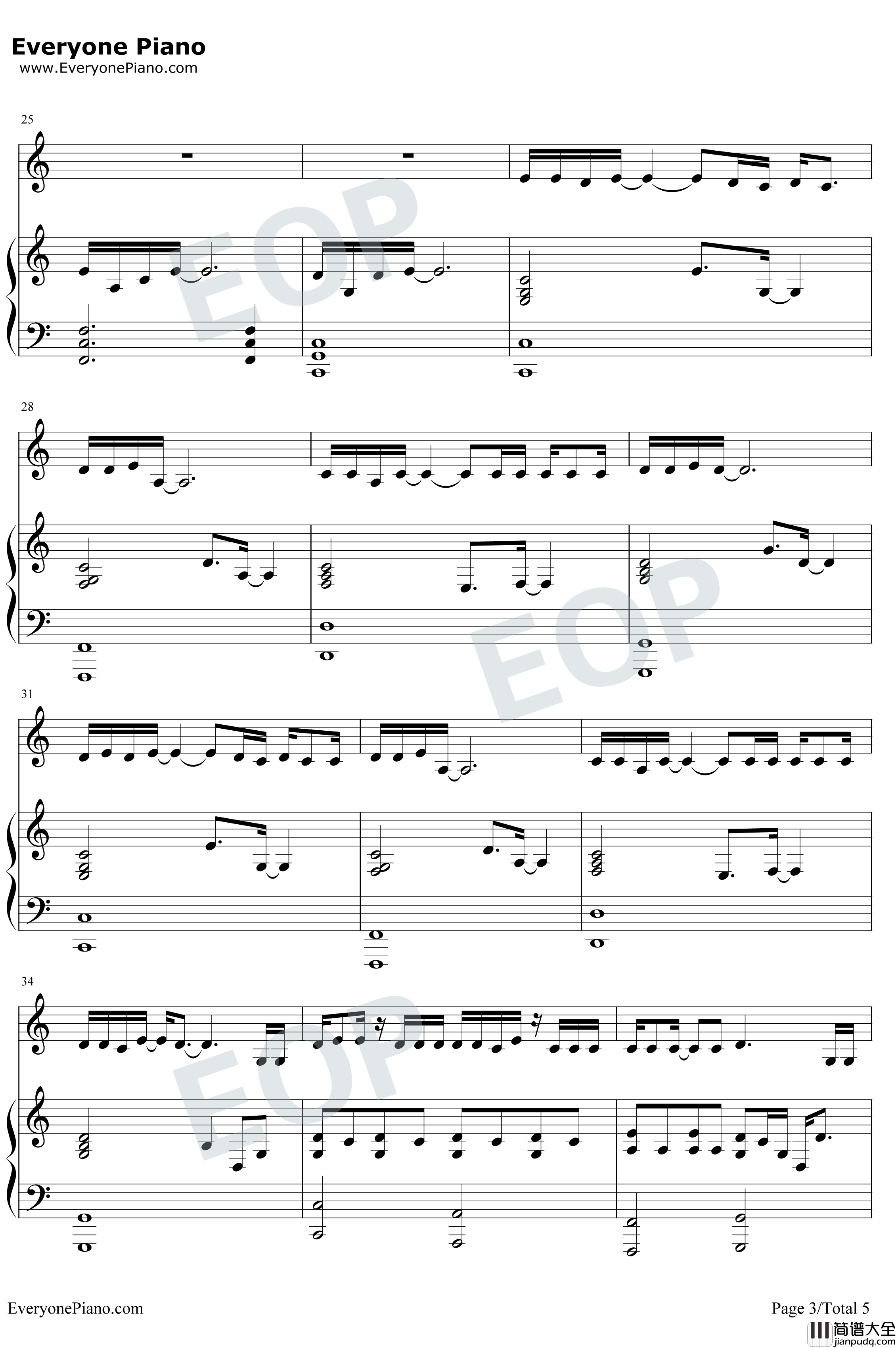 可能否钢琴谱_木小雅_可能我撞了南墙才会回头吧